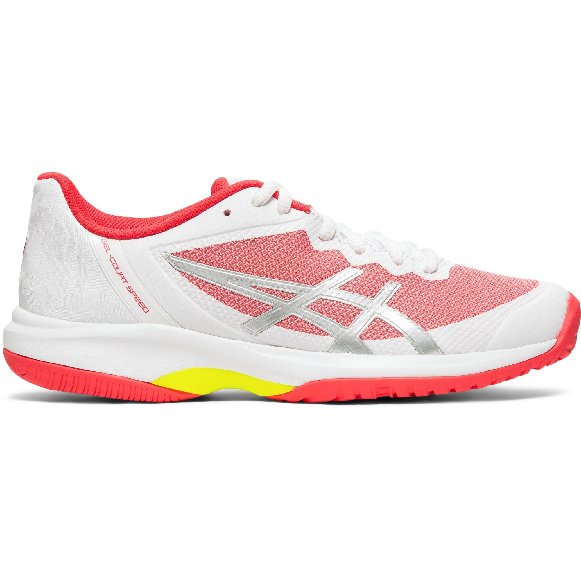 Asics Womens GELCourt Speed Tennis Shoes White/Laser Pink