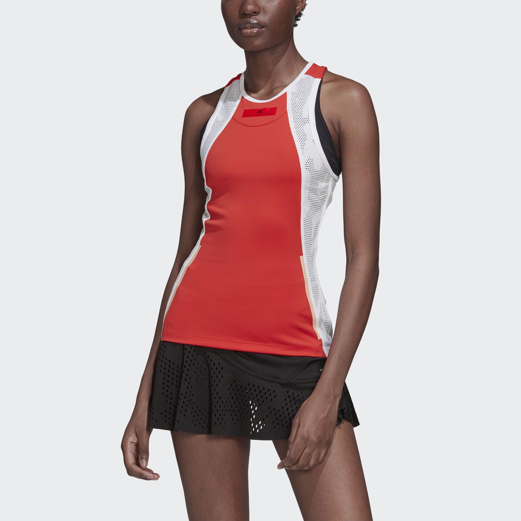 Adidas Womens Stella McCartney Court Tank Top - Active Red - Tennisnuts.com