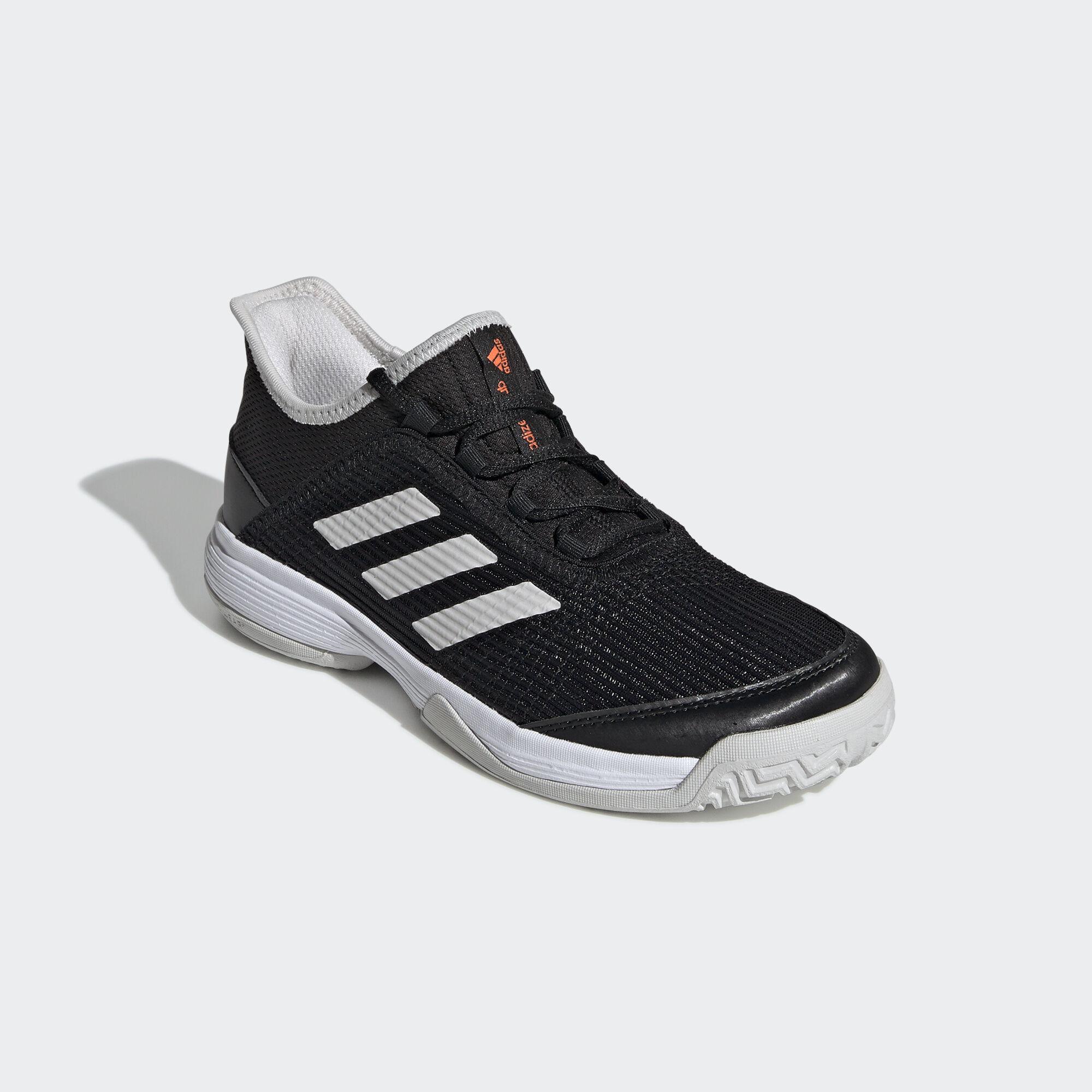 Adidas Kids Adizero Club Tennis Shoes - Black/White - Tennisnuts.com