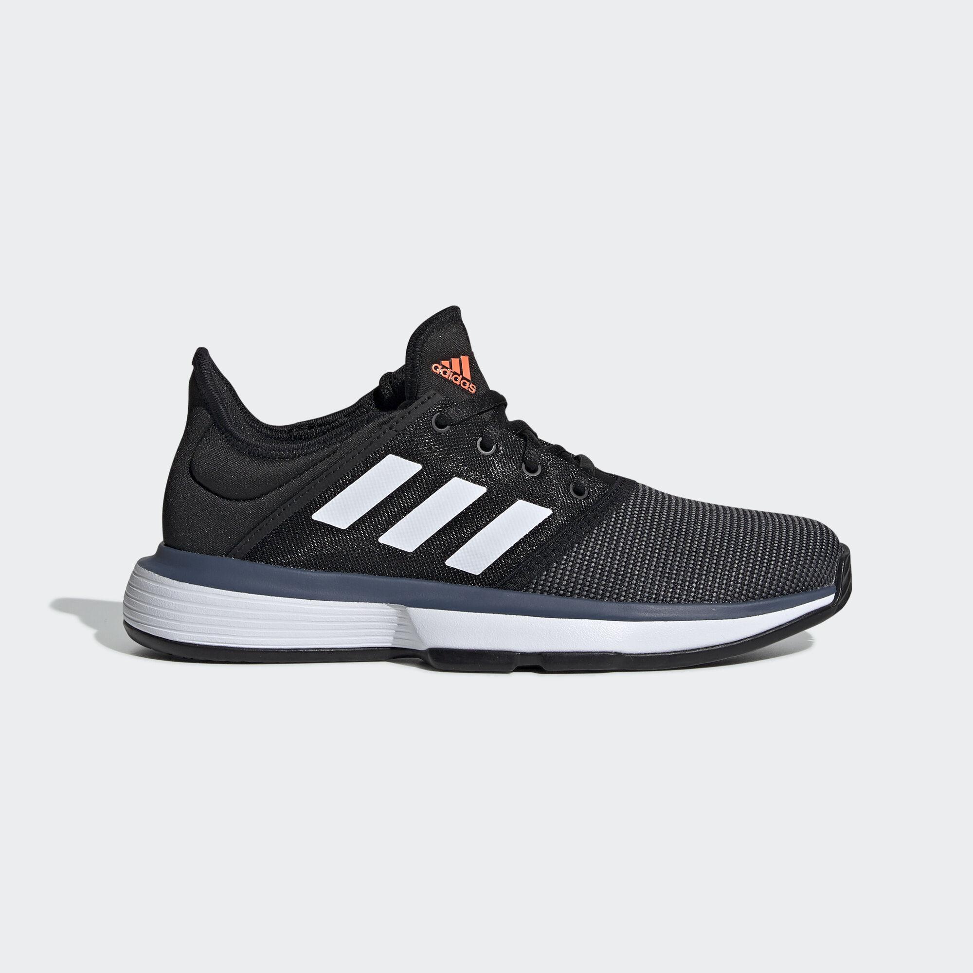 Adidas Kids SoleCourt XJ Tennis Shoes - Black - Tennisnuts.com