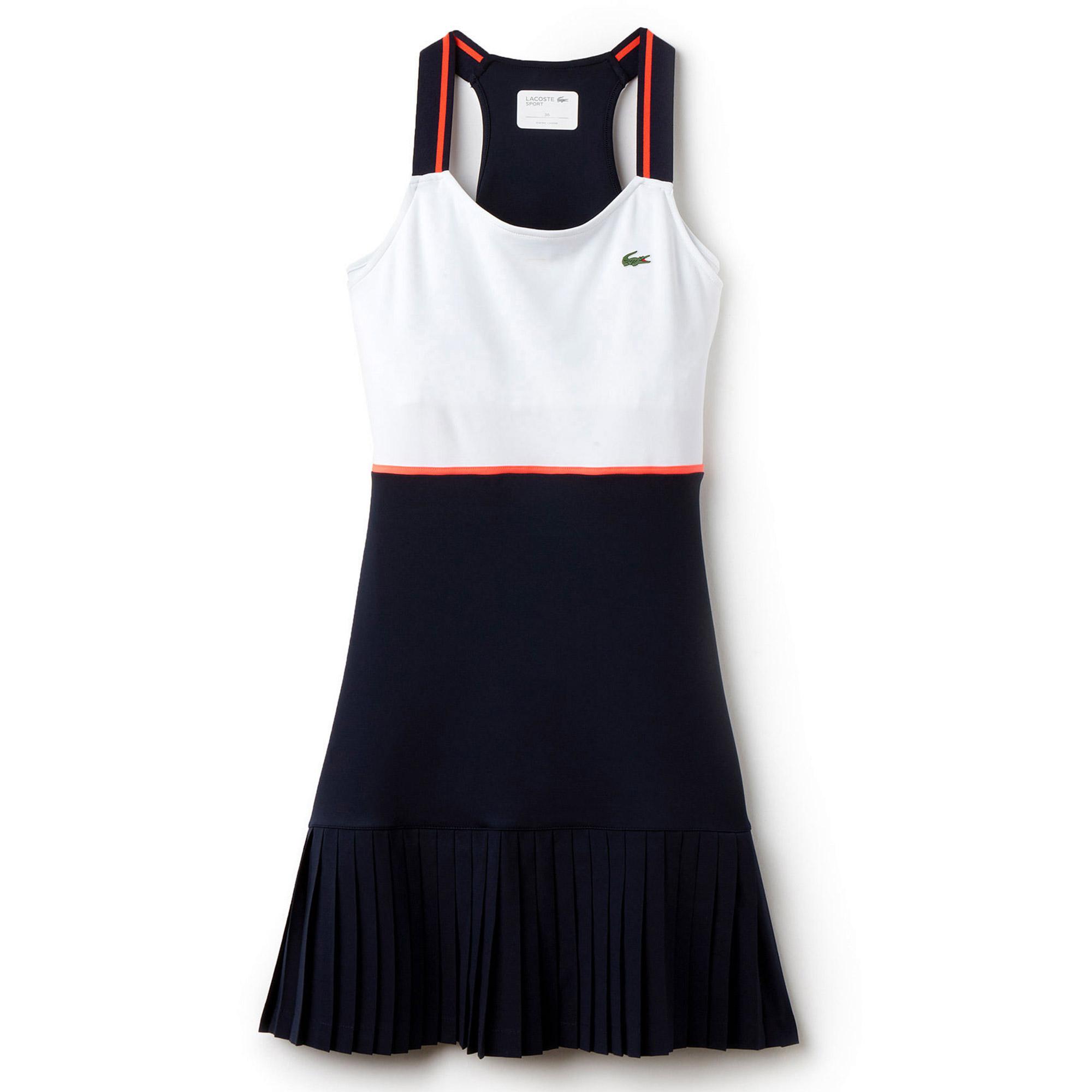 Lacoste Womens Womens Sport Sleeveless Colorblock Tennis Dress Tennis Dress 