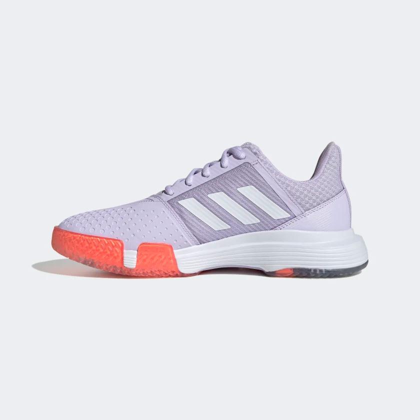 Adidas Womens CourtJam Bounce Tennis Shoes - Coral/Purple/White ...