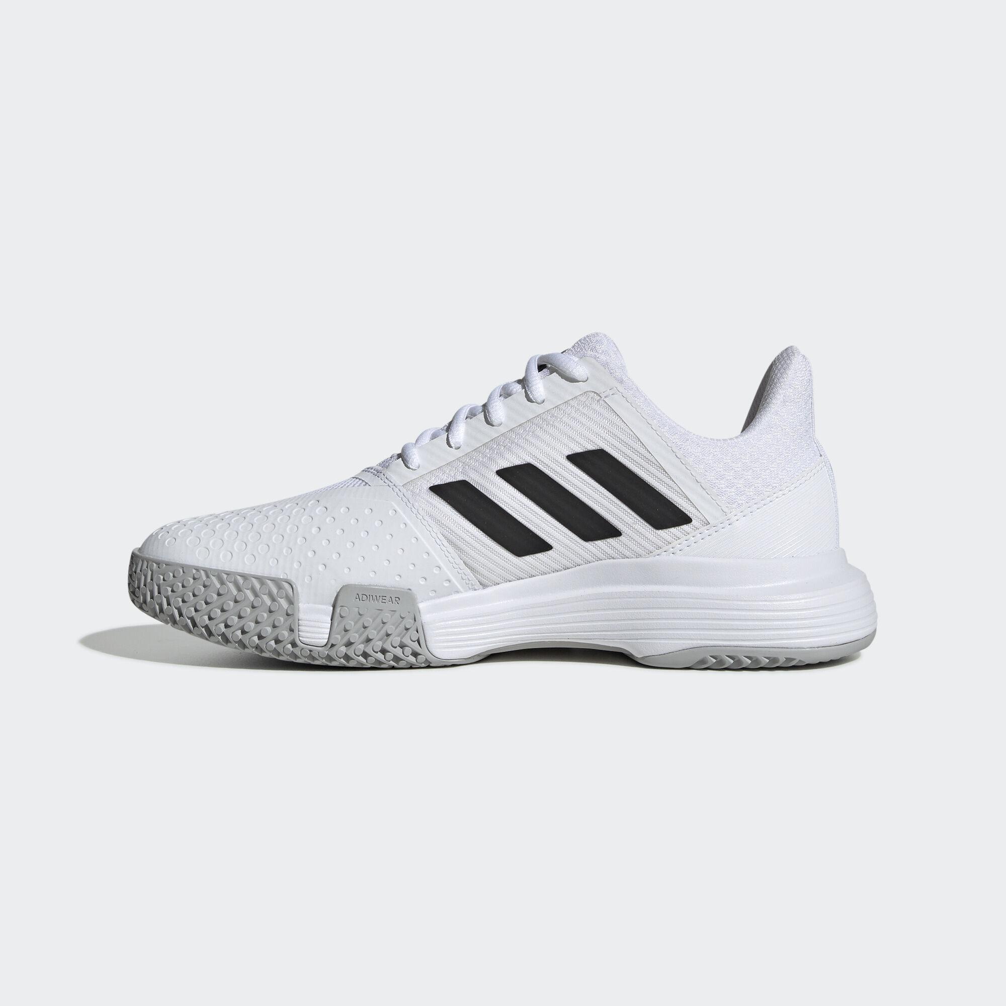 Adidas Womens CourtJam Bounce Tennis Shoes - White - Tennisnuts.com