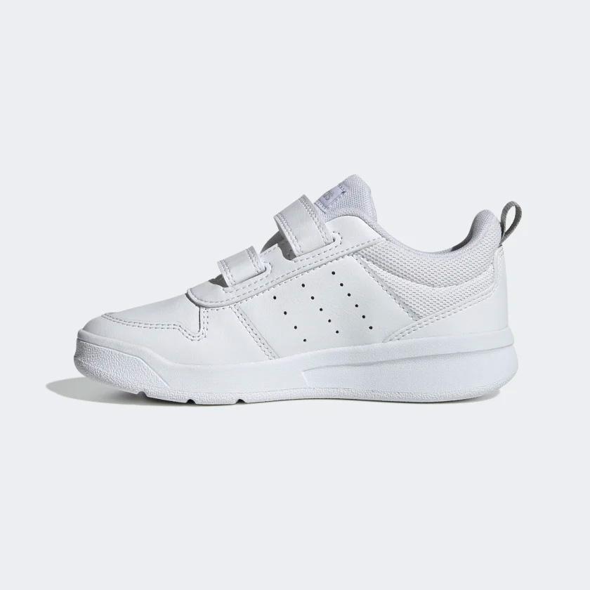 Adidas Kids Tensaur Running Shoes - White (Strapped) - Tennisnuts.com