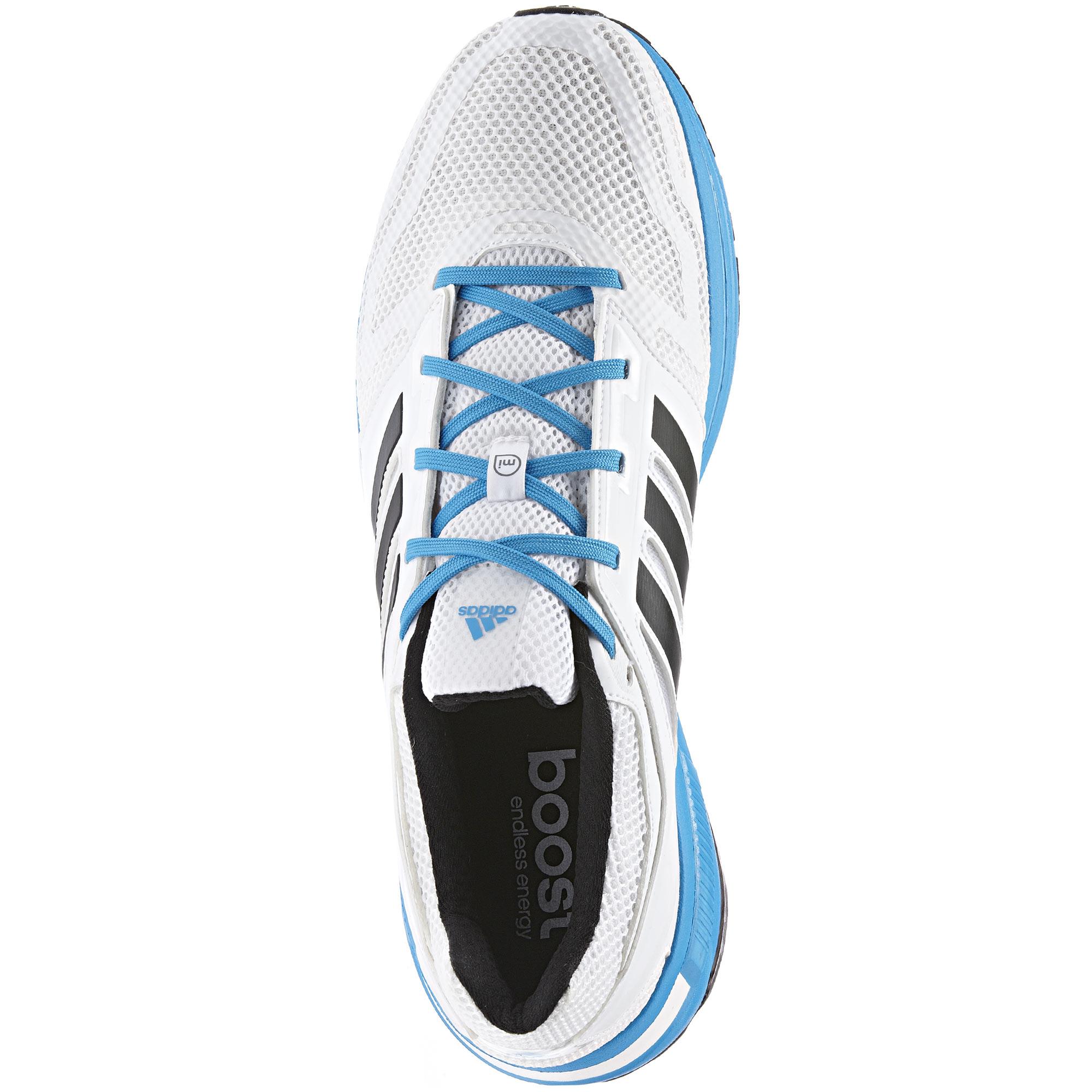 Adidas Mens Revenergy Boost Running Shoes White/Solar Blue