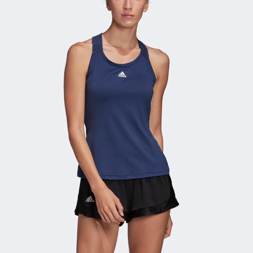 blue adidas tank top