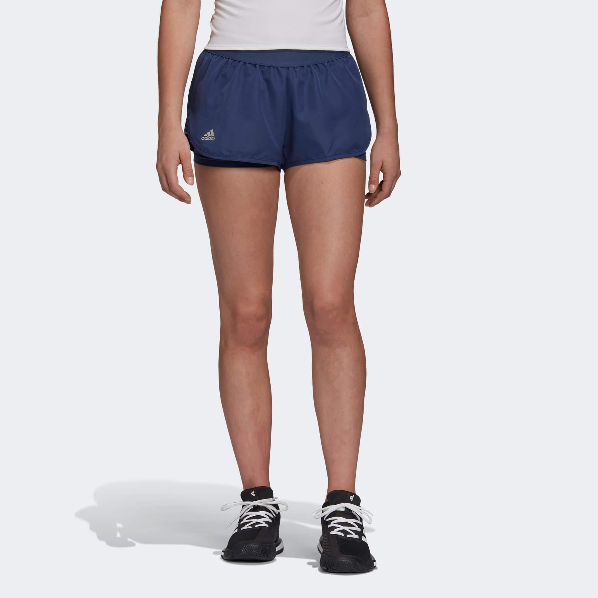 Adidas Womens Club Shorts - Tech Indigo - Tennisnuts.com