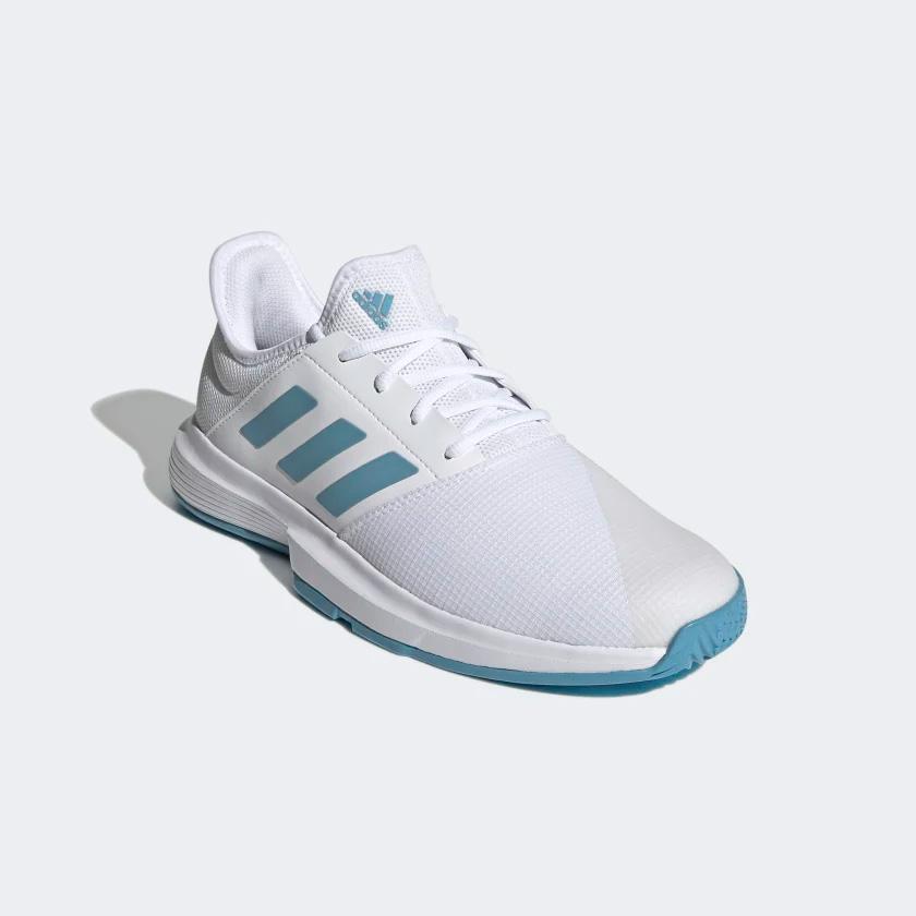 Adidas Adizero Mens White Blue Tennis Court Sports Shoes Trainers Pumps | eBay