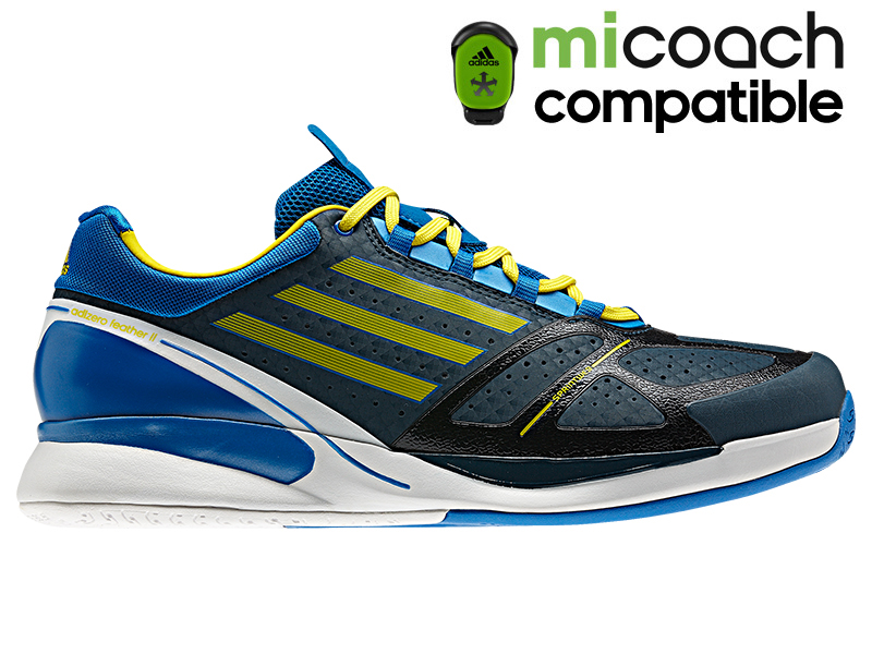 Adidas Mens adiZero Feather II Tennis - Sub Blue/Vivid Yellow/Blue - Tennisnuts.com