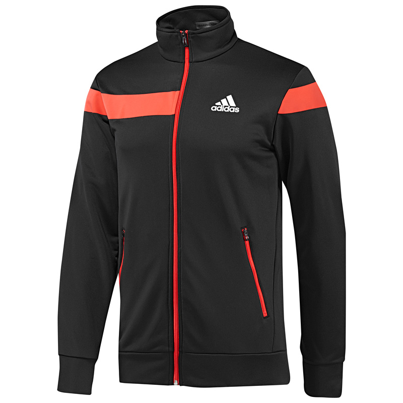 Adidas Mens AdiPower Barricade Jacket - Black/Hi-Res-Red - Tennisnuts.com