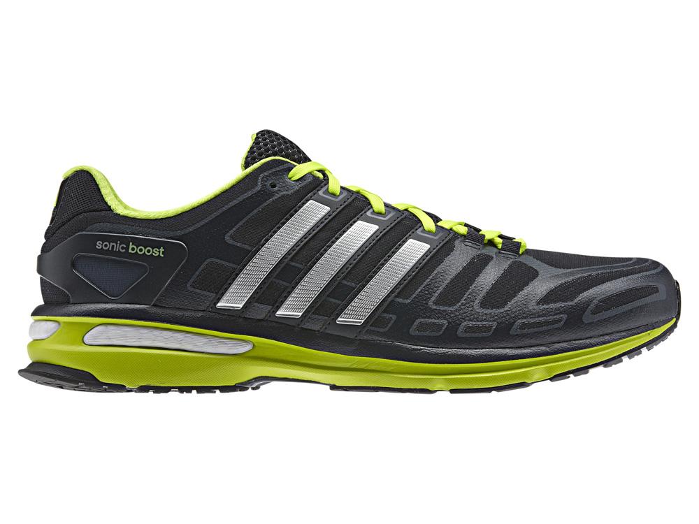 Adidas Mens Sonic Boost Running Shoes - Dark Grey/Lime/Silver ...