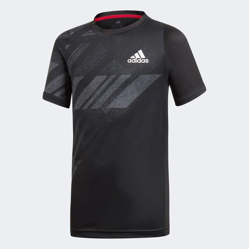 Adidas Boys FreeLift Printed Tennis TShirt Black