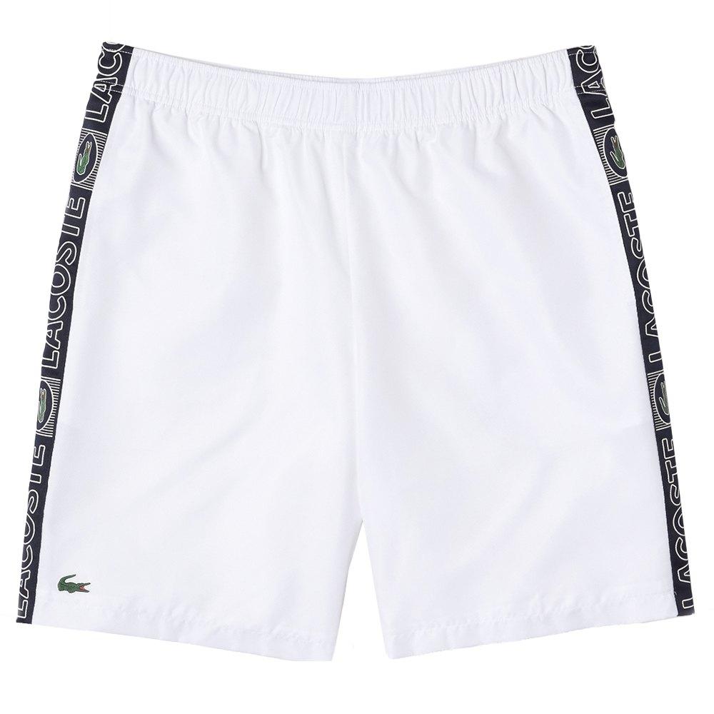Lacoste Mens Bands Tennis Shorts White