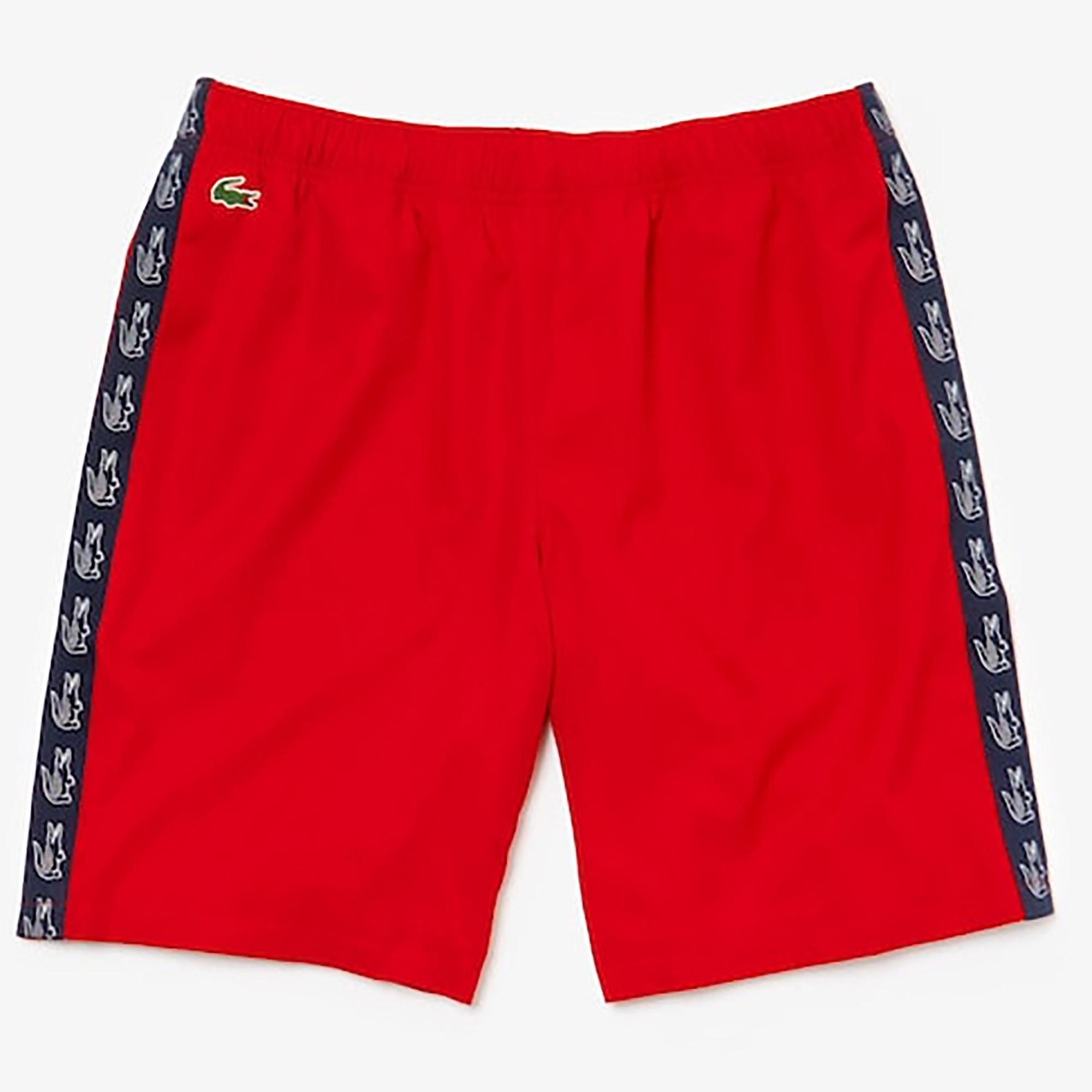 Lacoste Mens Shorts - Red/Navy Blue - Tennisnuts.com