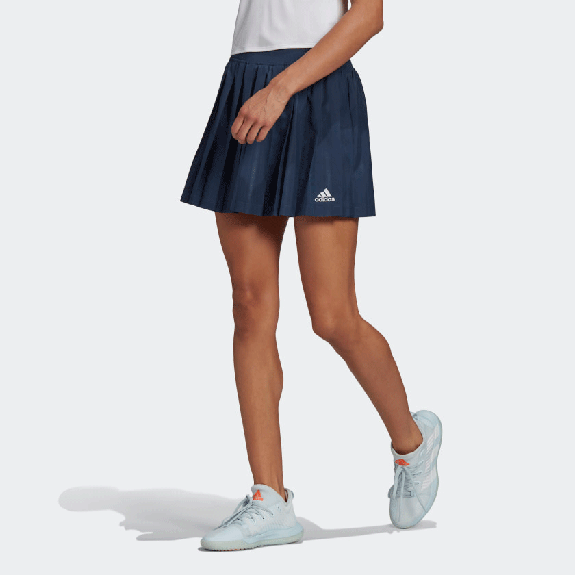 Adidas Womens Club Tennis Pleated Skirt - Crew Navy - Tennisnuts.com