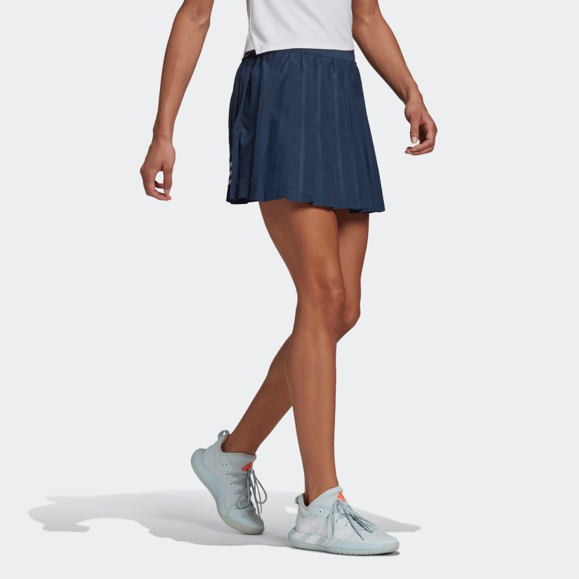 Adidas Womens Club Tennis Pleated Skirt - Crew Navy - Tennisnuts.com