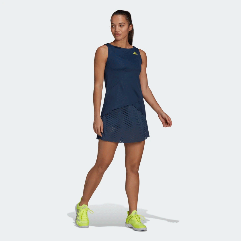 Adidas Womens Heat Ready Primeblue Dress Crew Navy