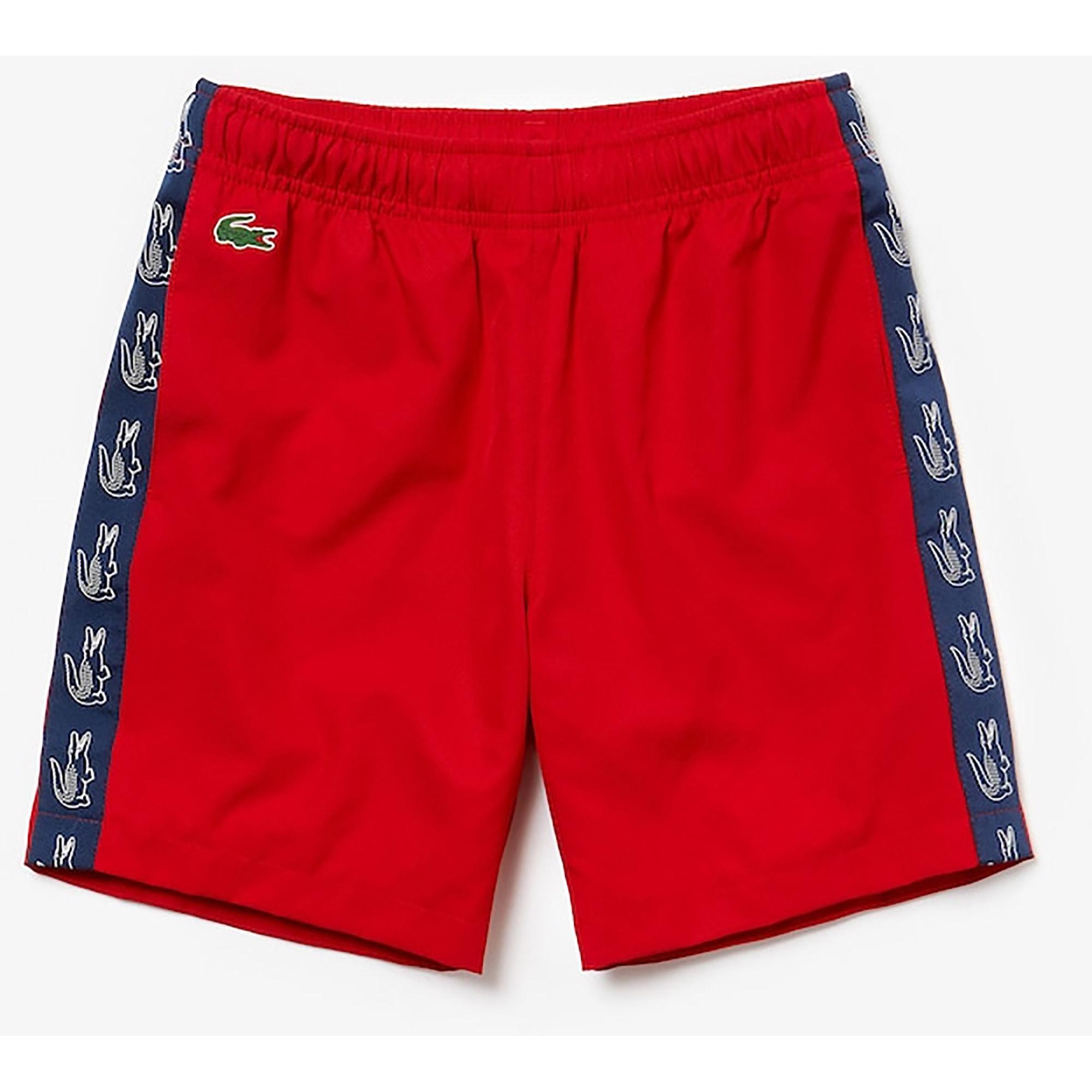 Lacoste Kids Tennis Shorts - Red/Navy Blue - Tennisnuts.com