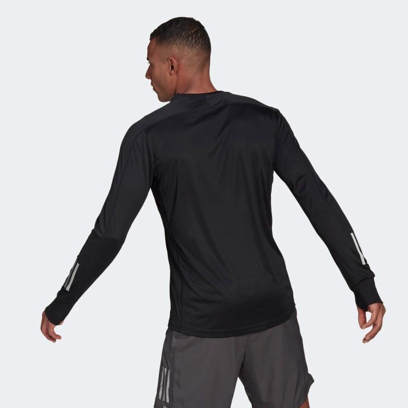 Adidas Mens Own The Run Long Sleeve Tee - Black - Tennisnuts.com
