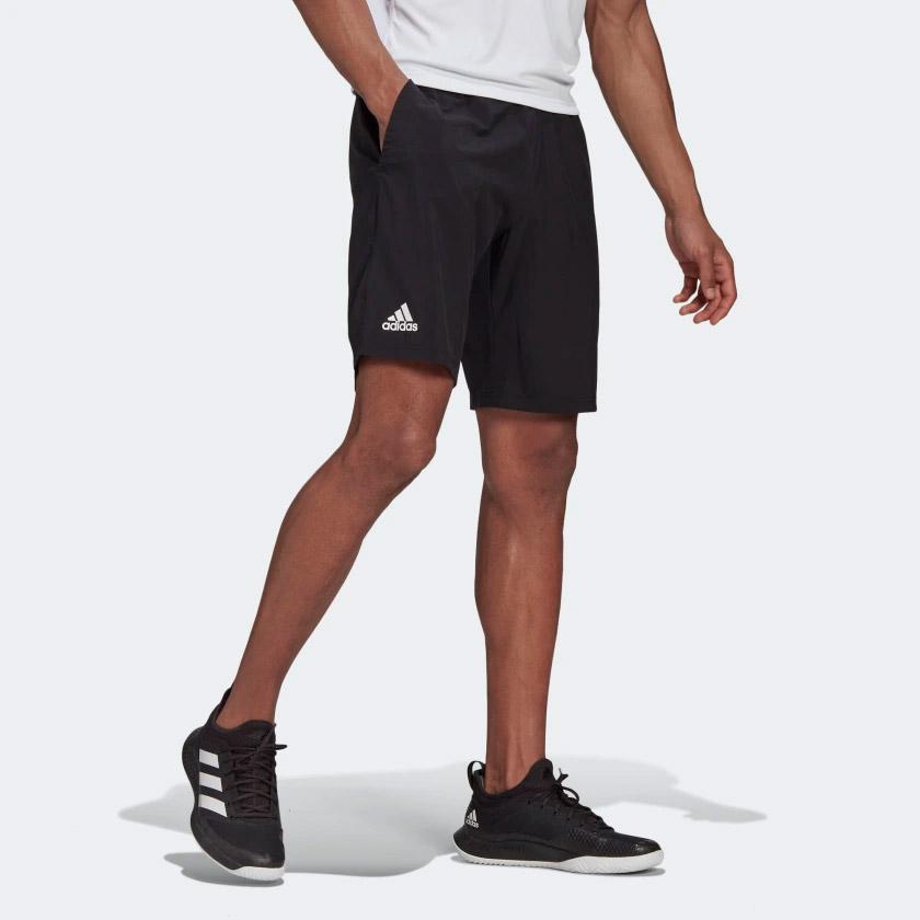 Adidas Mens Club Stretch-Woven Shorts - Black - Tennisnuts.com