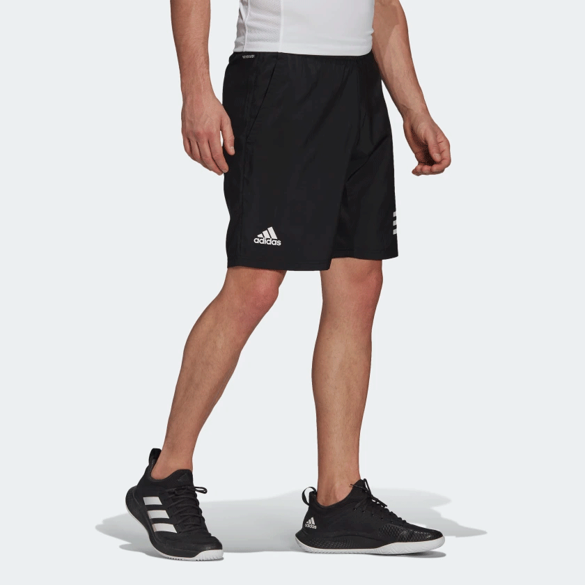 Adidas Mens Club 3-Stripes Tennis Shorts - Black - Tennisnuts.com