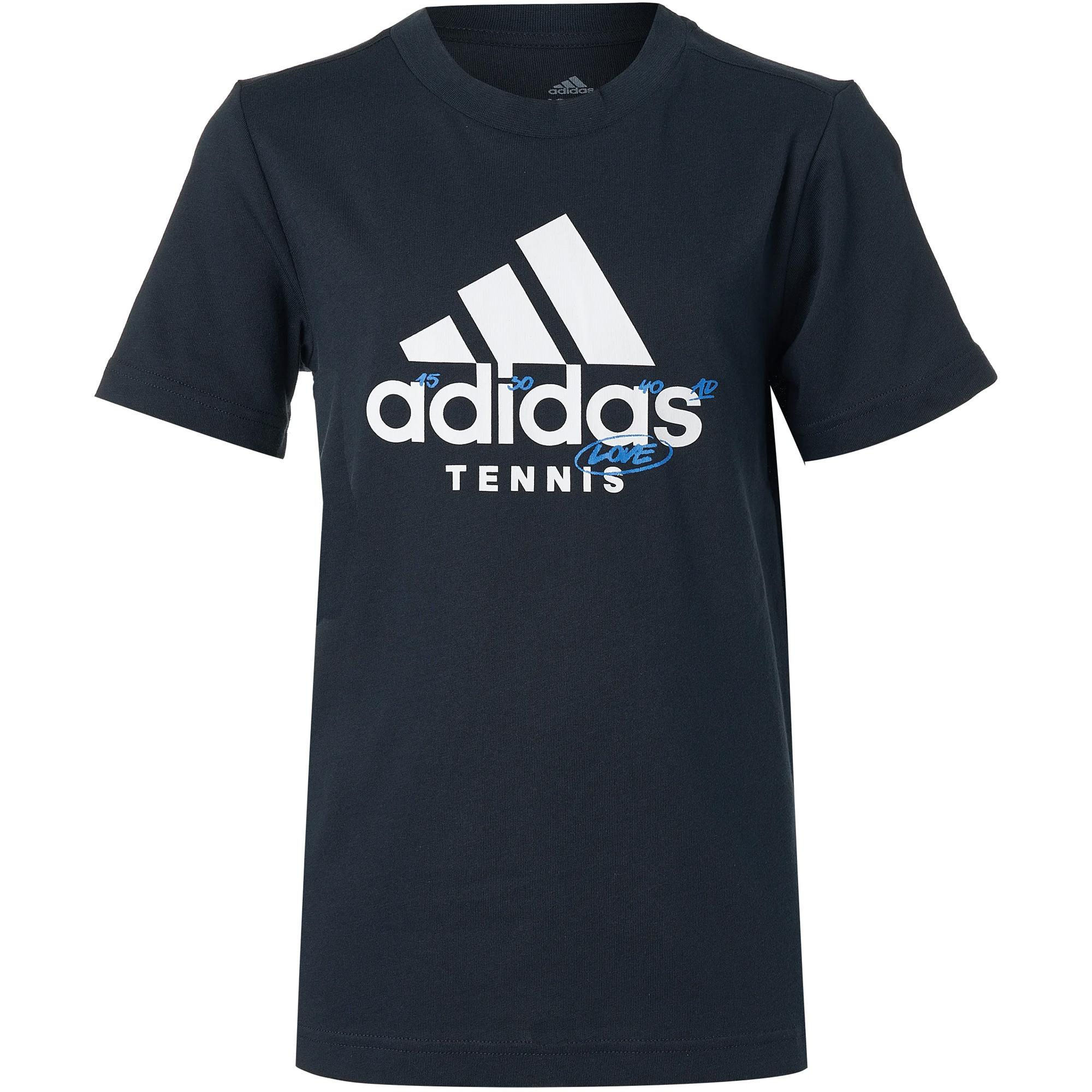 Adidas Boys Fall Club Tennis T-Shirt - Legend Ink - Tennisnuts.com