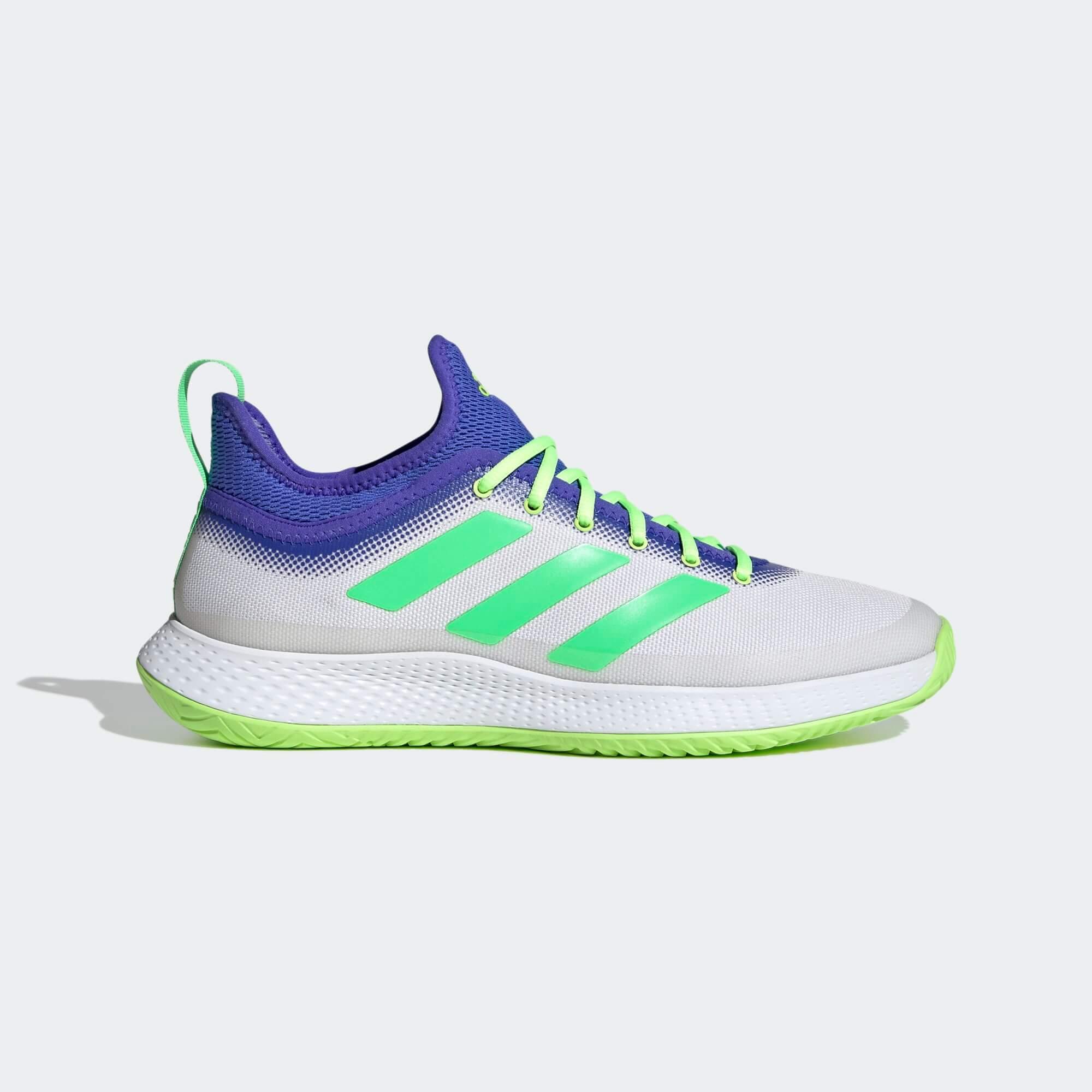 Adidas Mens Defiant Generation Tennis Shoes - White/Green/Blue ...