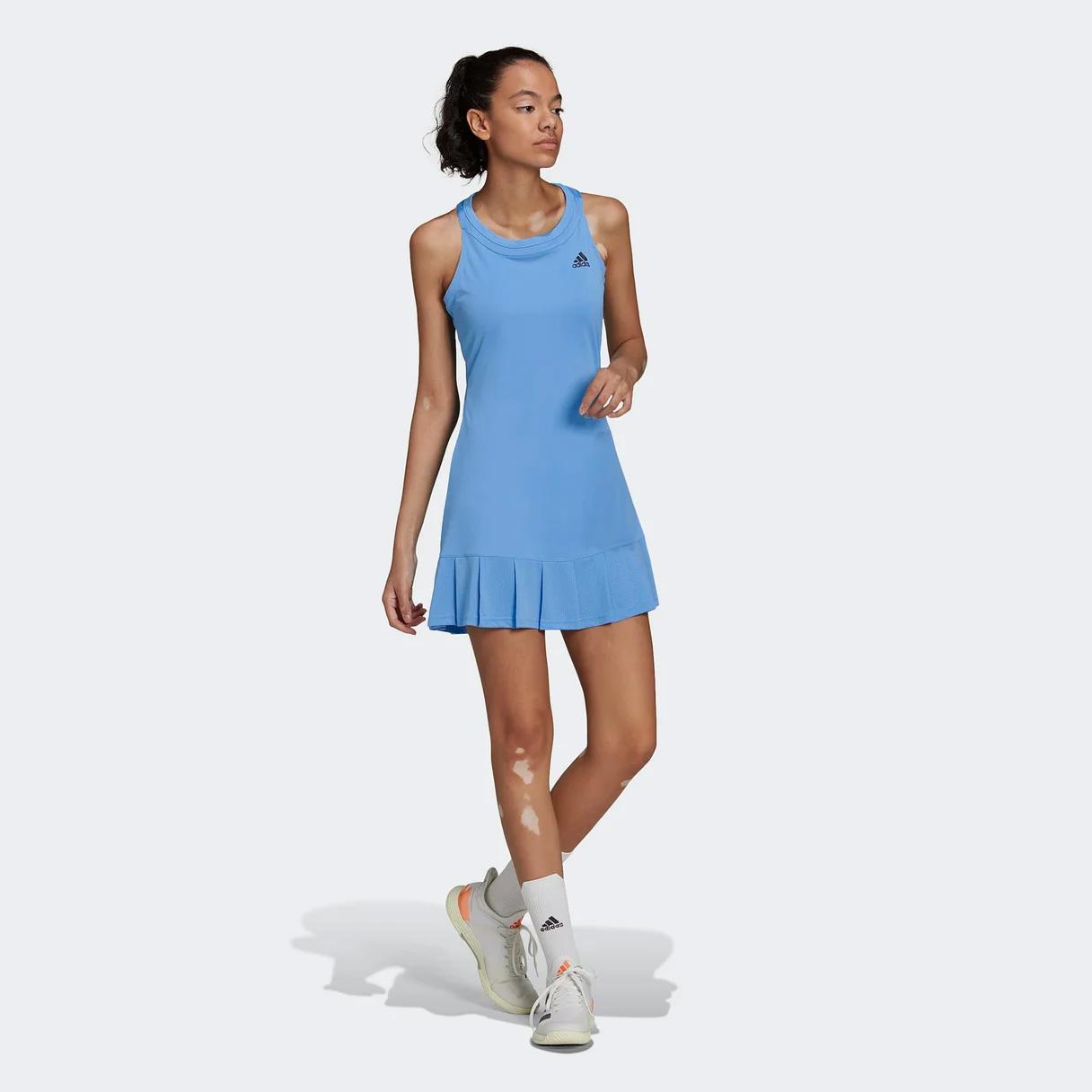 Adidas Womens Club Tennis Dress - Sky Rush - Tennisnuts.com