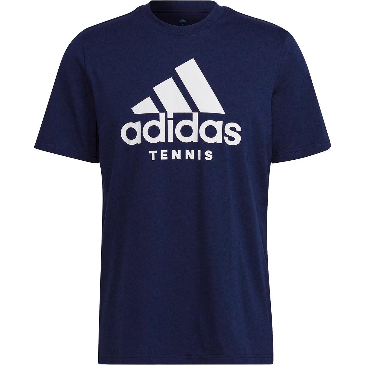 Adidas Mens Logo Graphic Tee - Navy - Tennisnuts.com