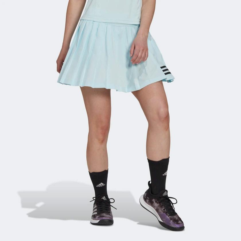 Adidas Womens Club Pleat Tennis Skirt - Almost Blue - Tennisnuts.com