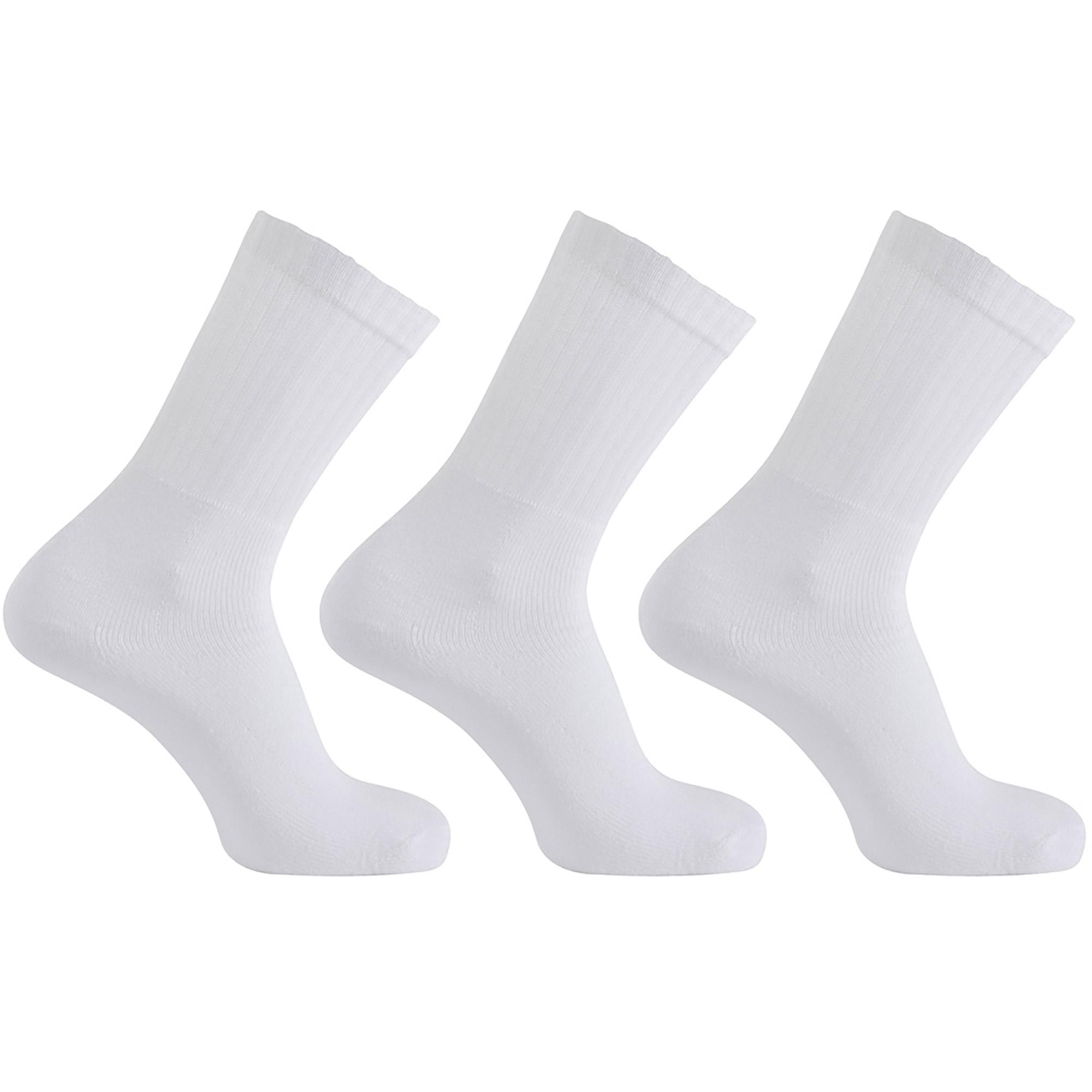 Horizon Sports Kids Crew Socks (3 Pairs) - White - Tennisnuts.com