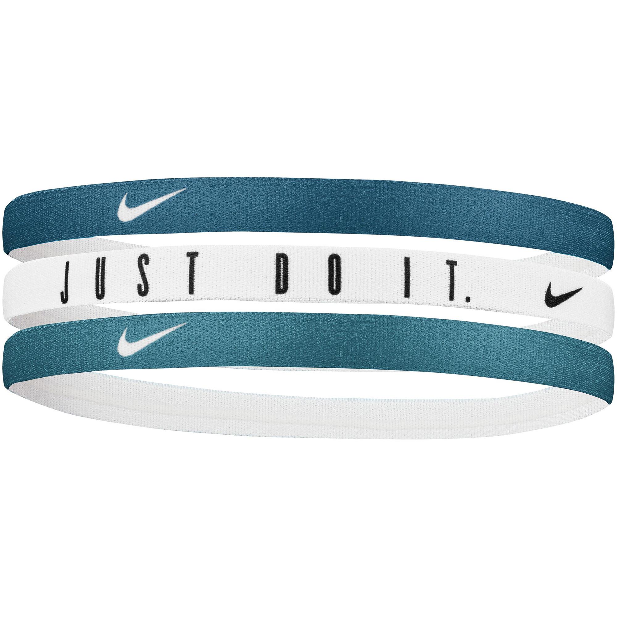 Nike Printed Headbands (Pack of 3) White/Turquoise