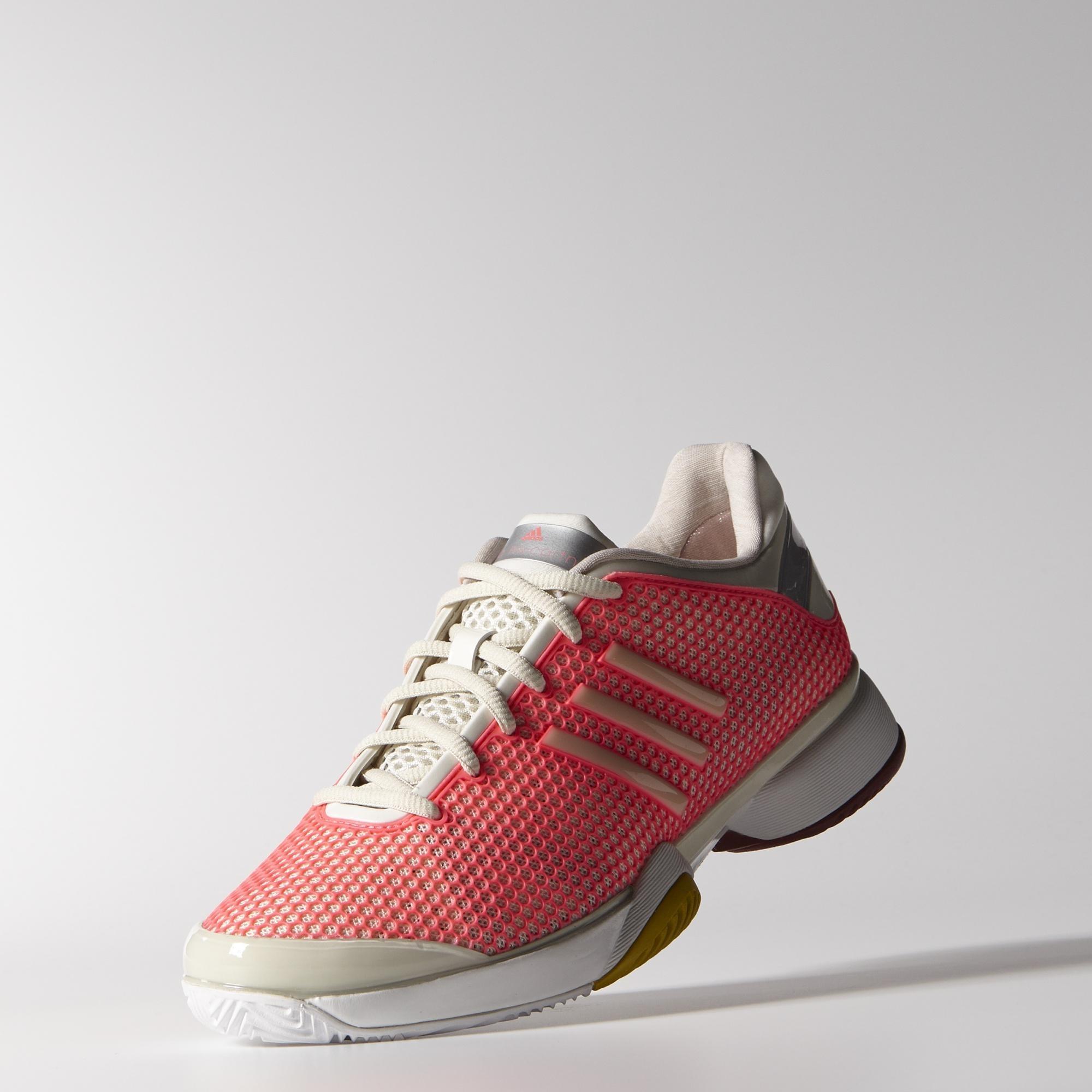 Adidas Womens Stella McCartney Barricade 8 Tennis Shoes - Pink/White ...