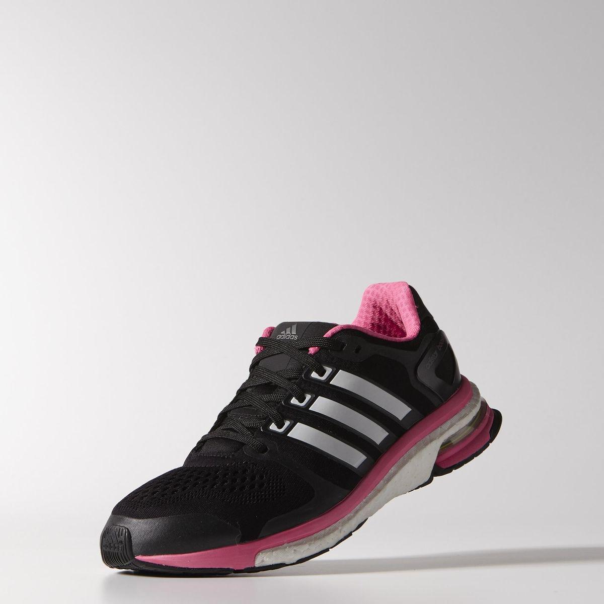 Adidas Womens Adistar Boost ESM Running Shoes - Black/White/Pink ...