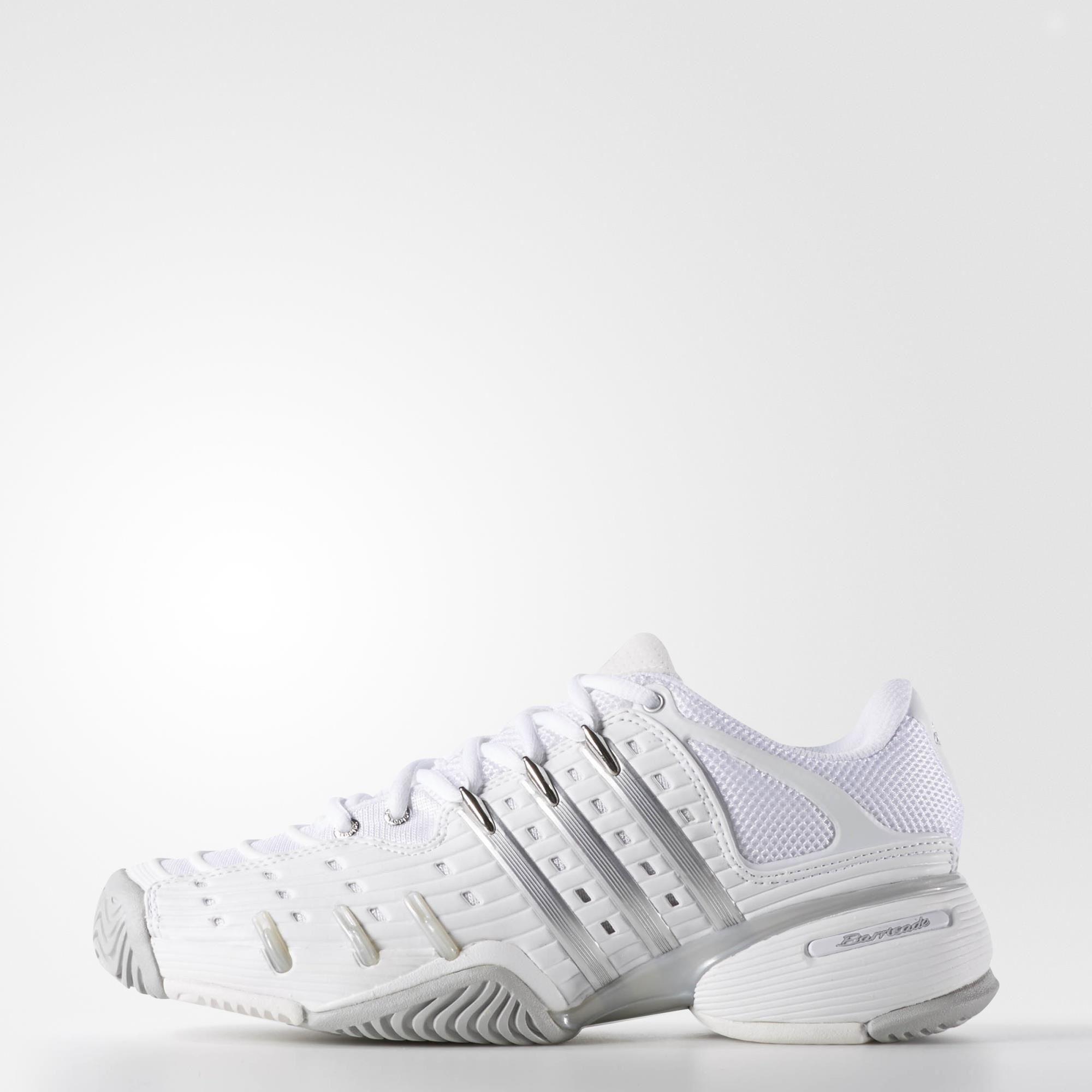 Adidas Womens Barricade V Classic Tennis Shoes - White - Tennisnuts.com
