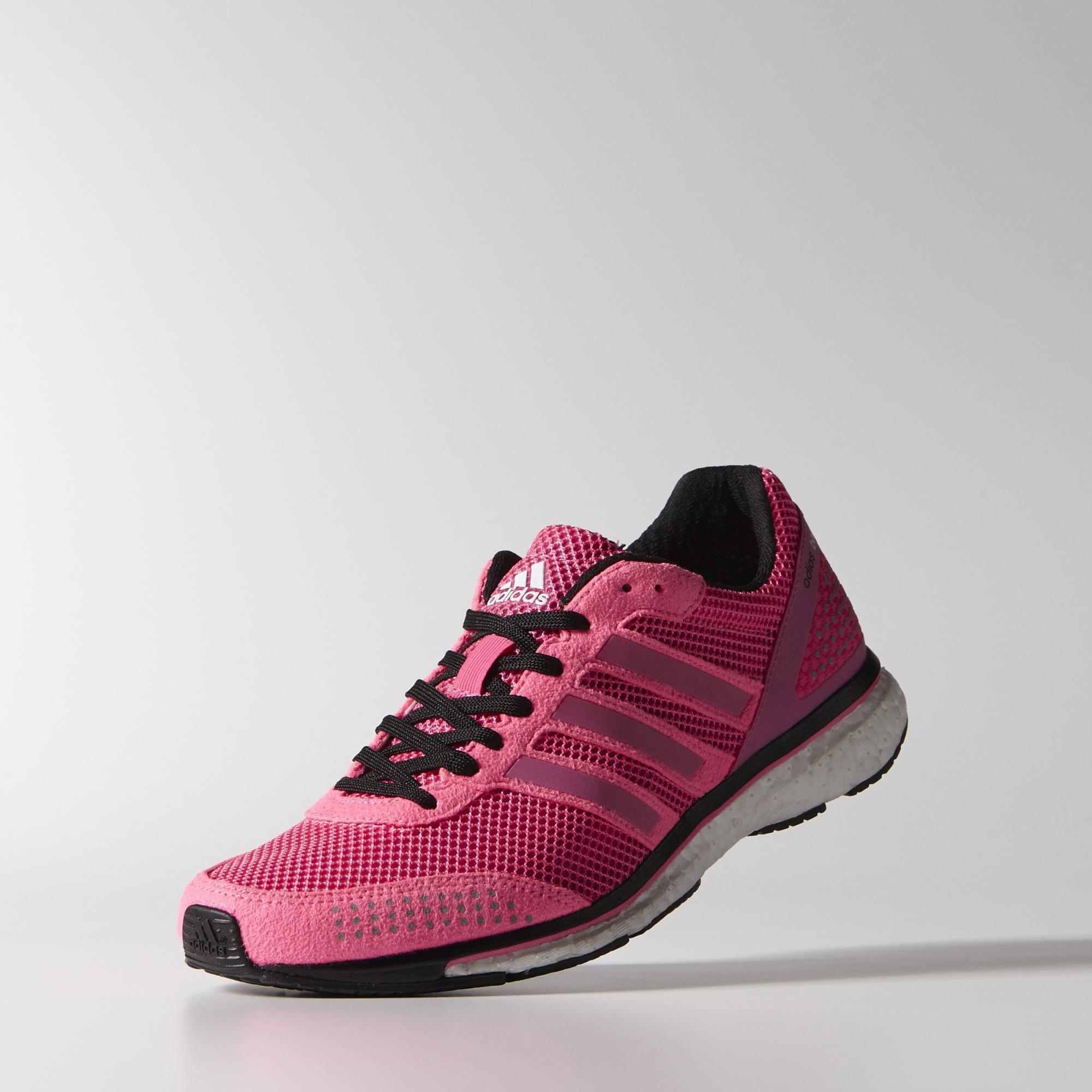 Adidas Womens Adizero Adios Boost 2.0 Running Shoes - Solar Pink ...