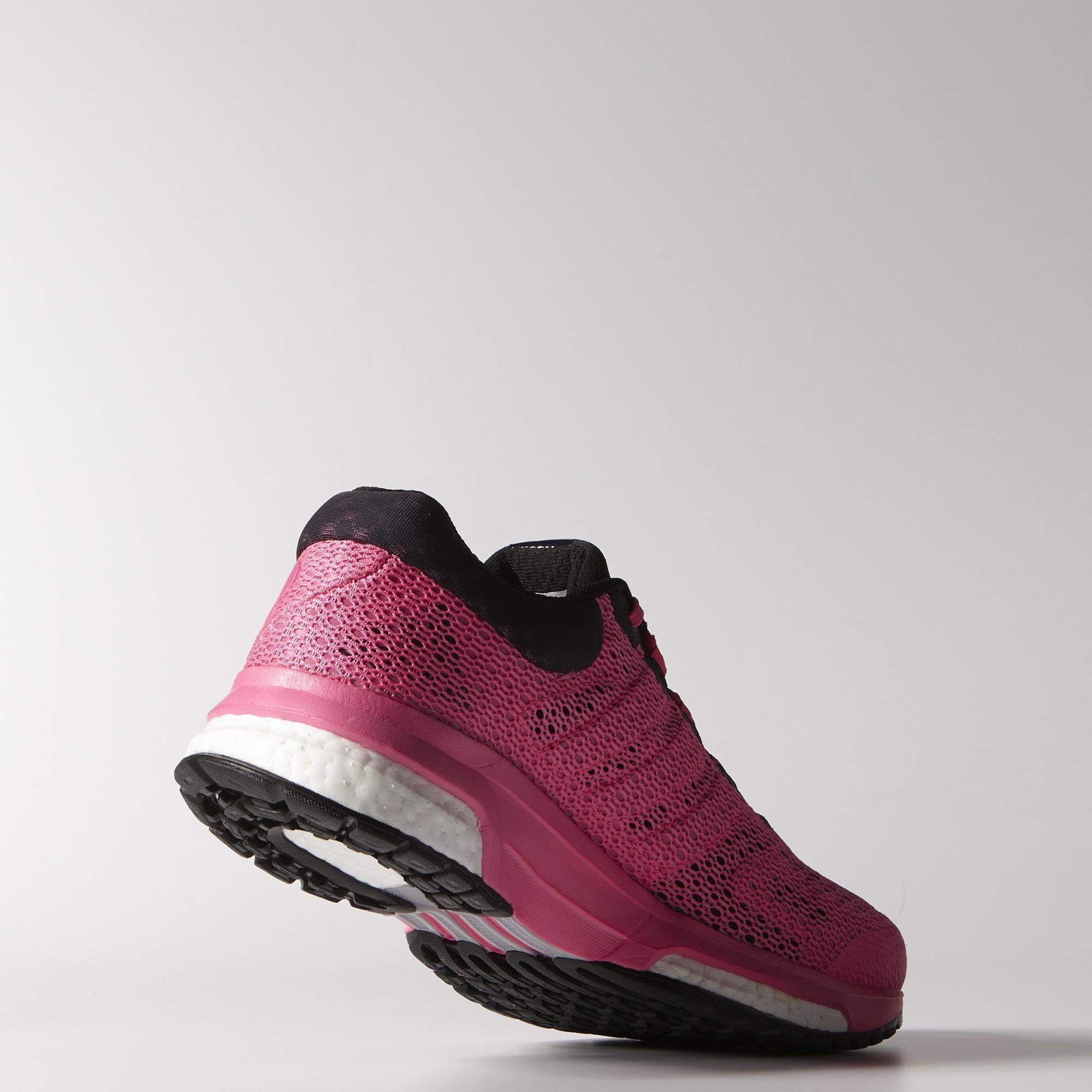 Adidas Womens Response Boost Techfit Running Shoes - Solar Pink ...