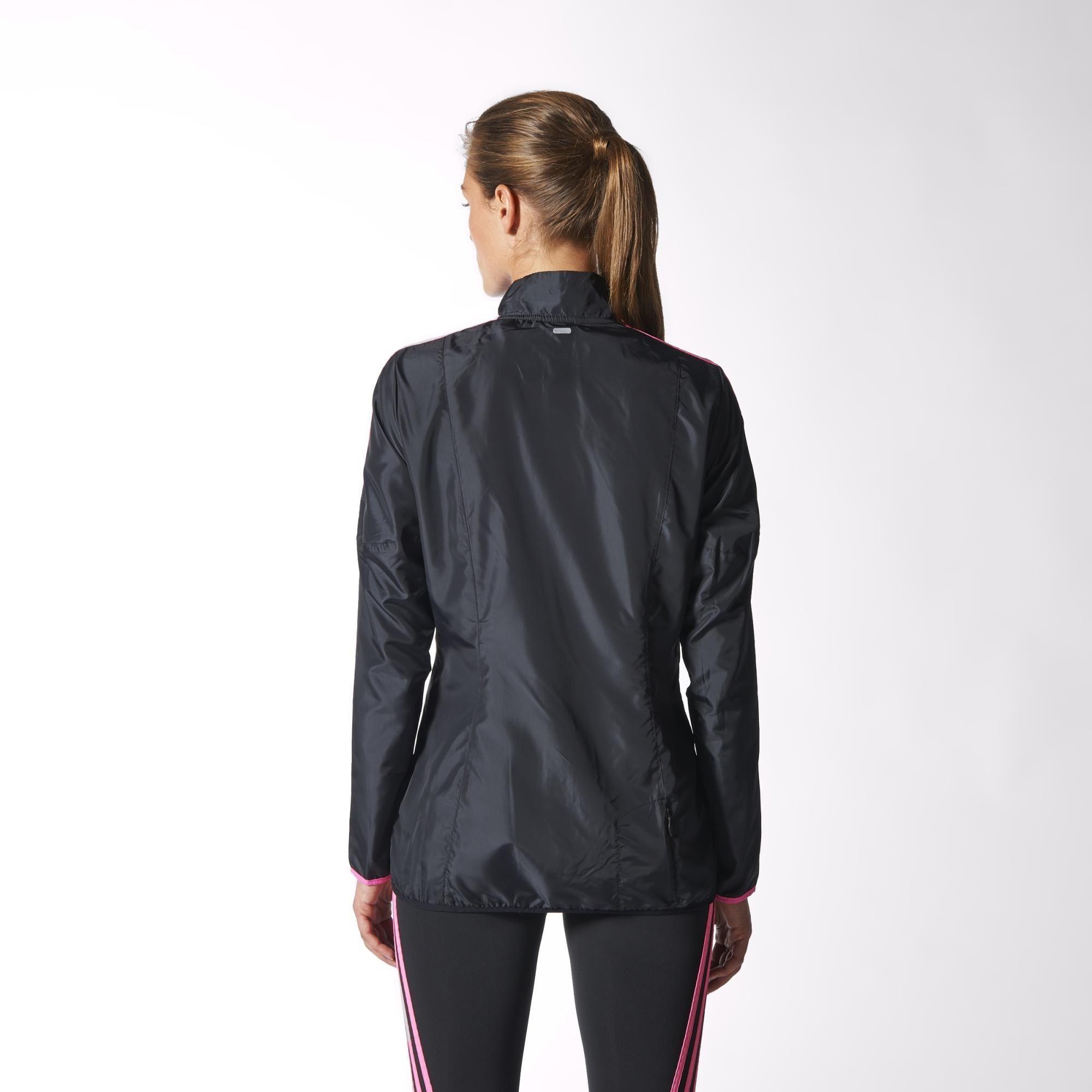 Adidas Womens Response Wind Jacket Black/Solar Pink