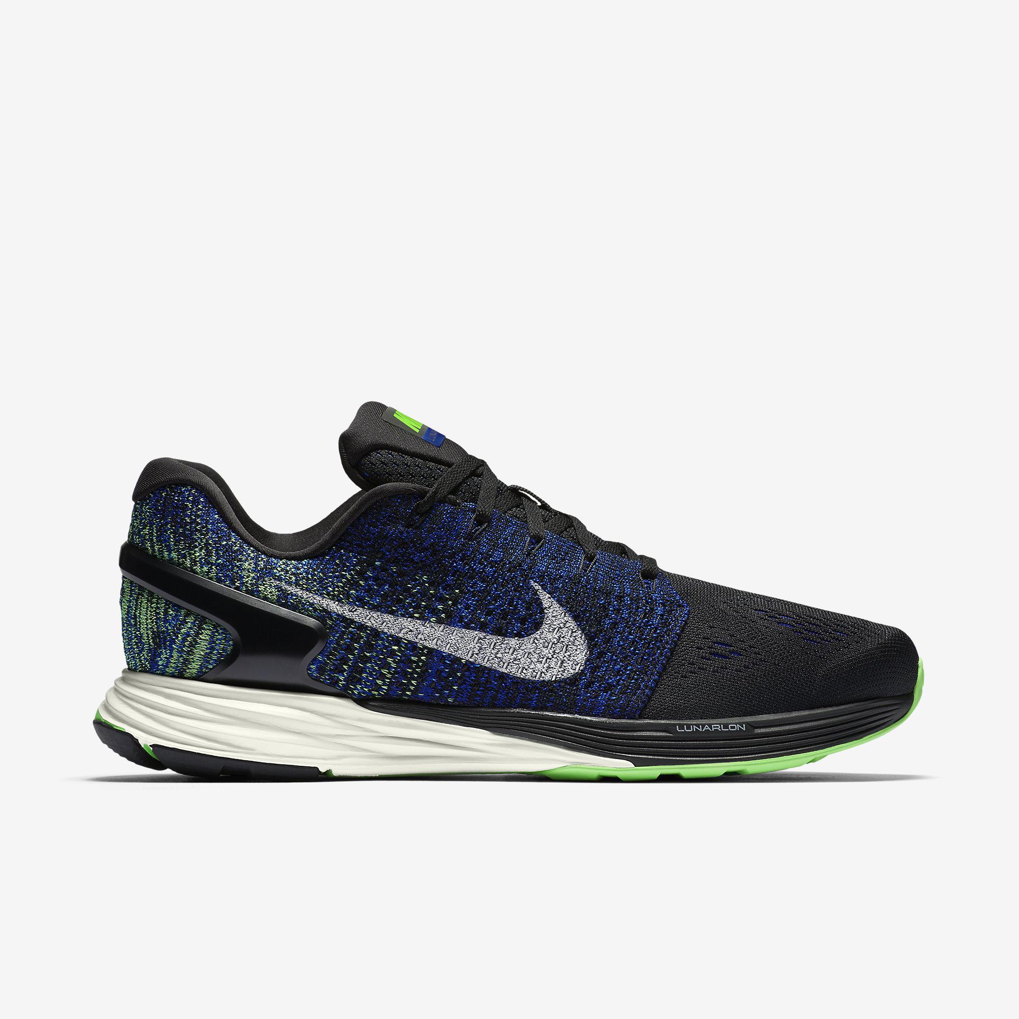 Nike Mens LunarGlide 7 Running Shoes - Black - Tennisnuts.com