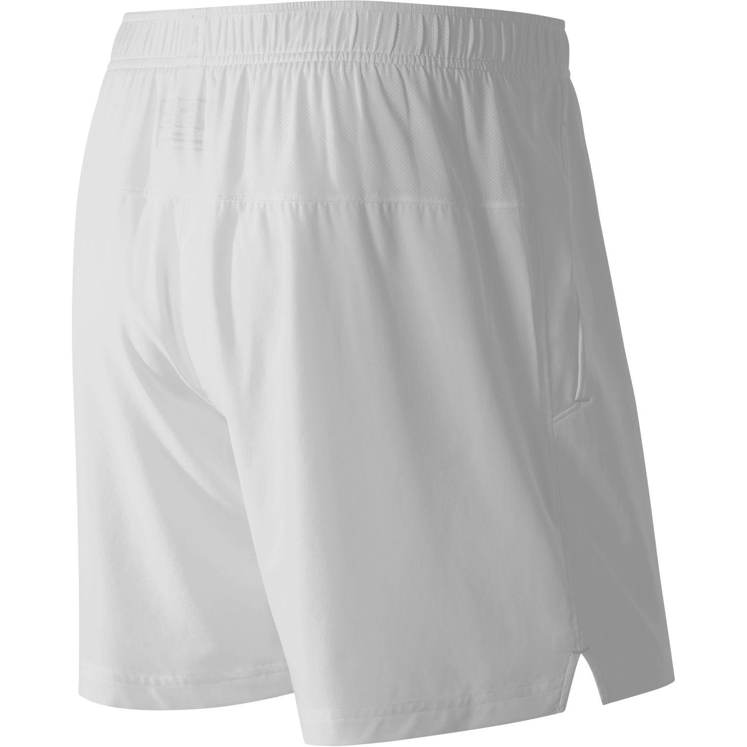 New Balance Mens Challenger 7 Inch Tennis Shorts White