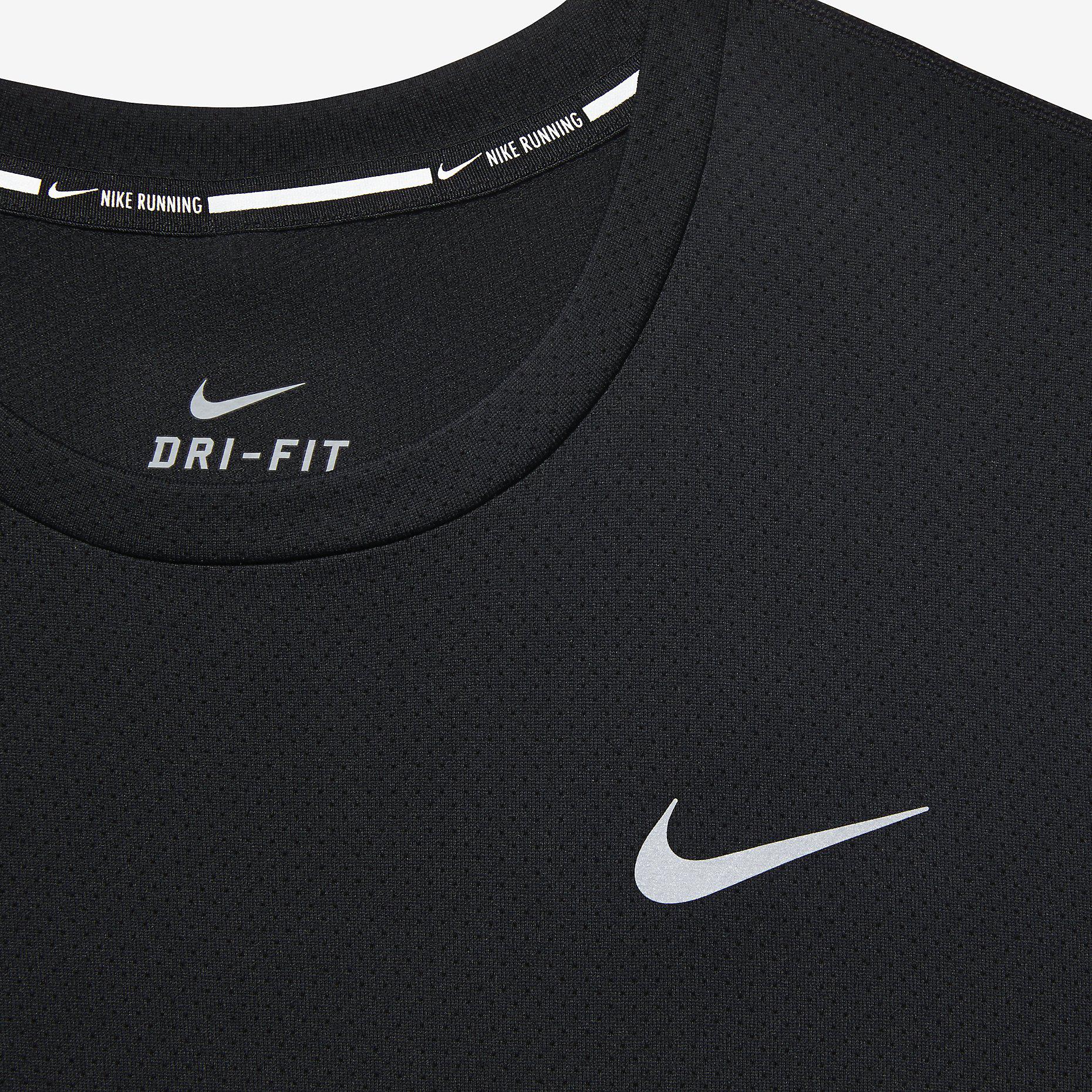 Nike Mens Dri-FIT Contour Top - Black - Tennisnuts.com