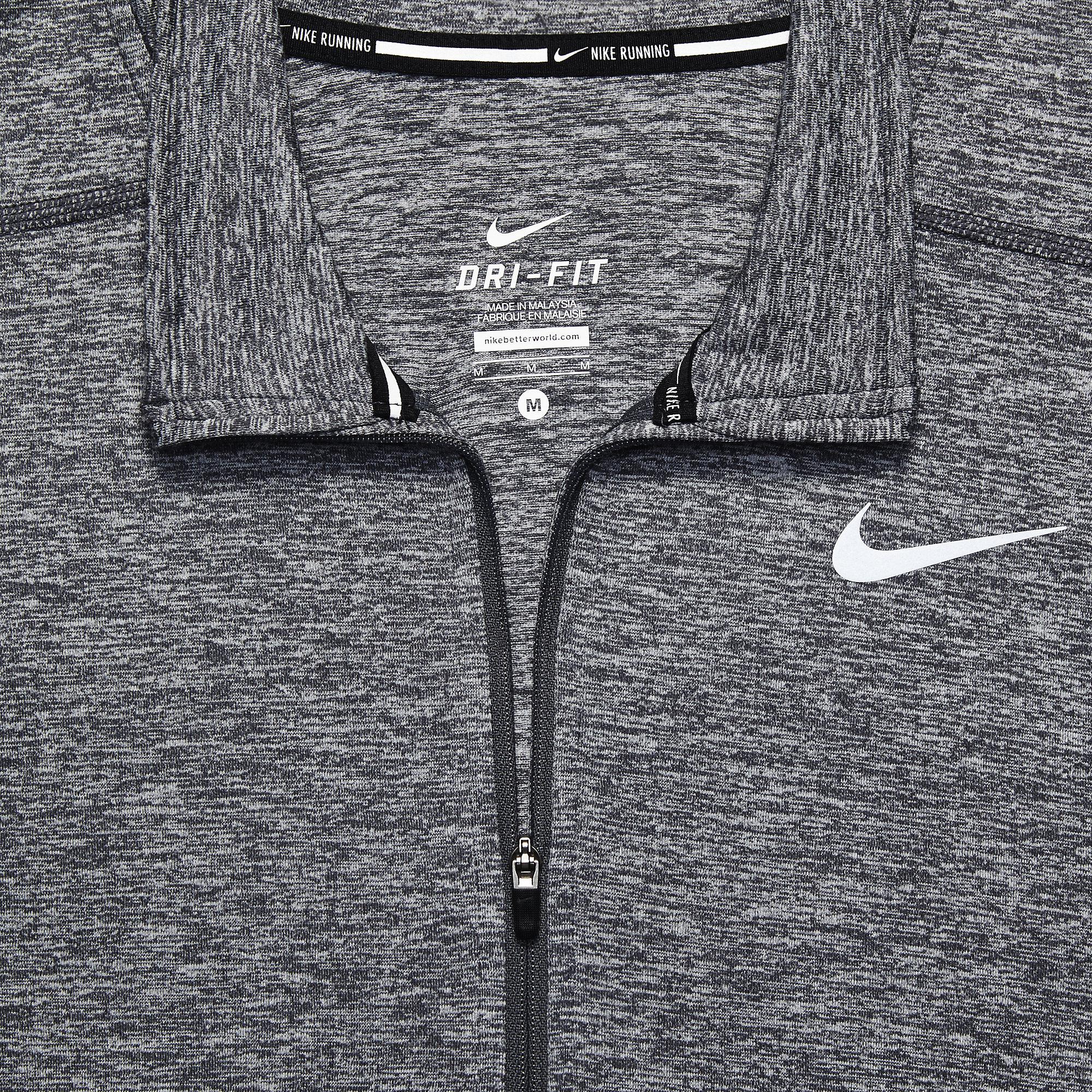 nike dri fit half zip grey