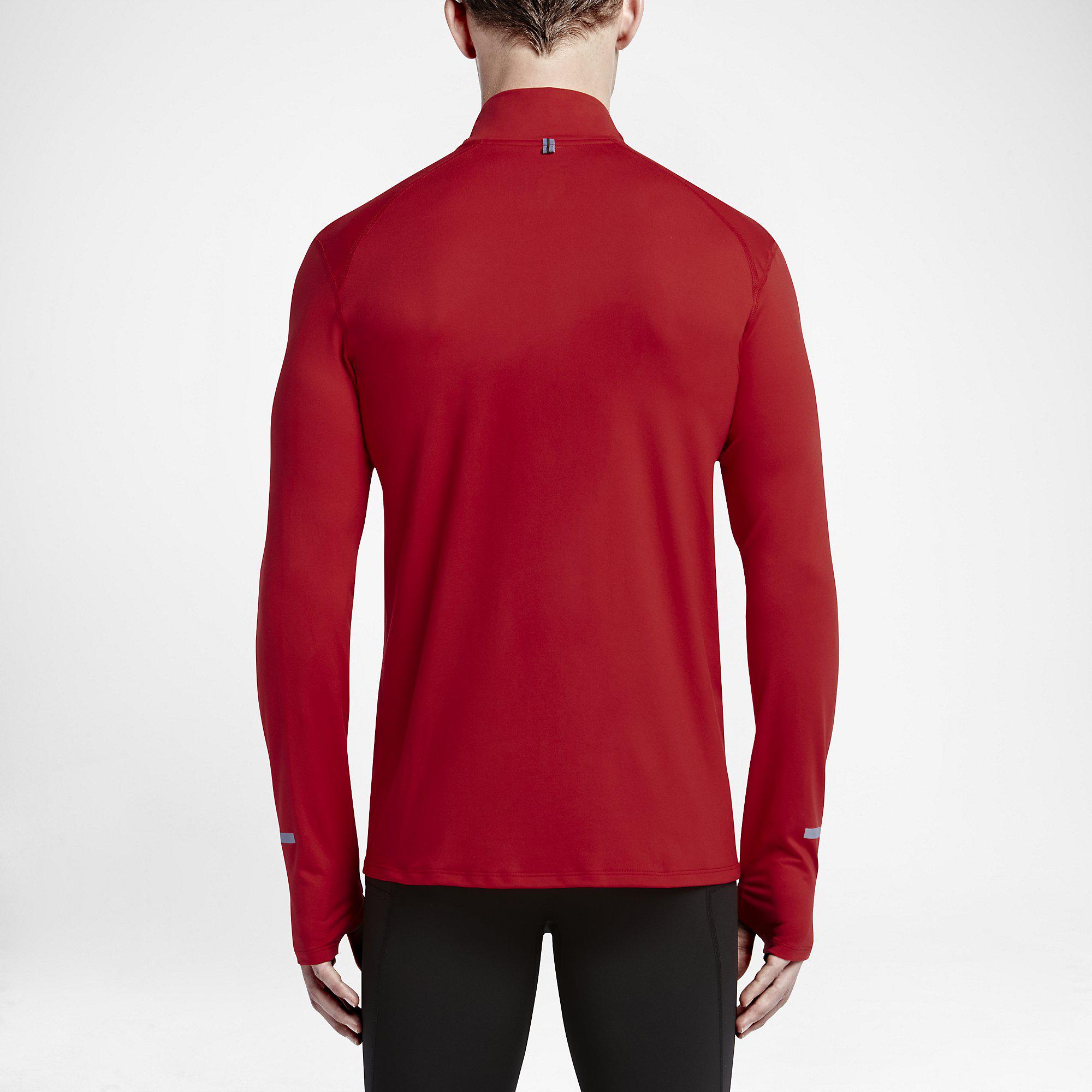 nike element half zip red