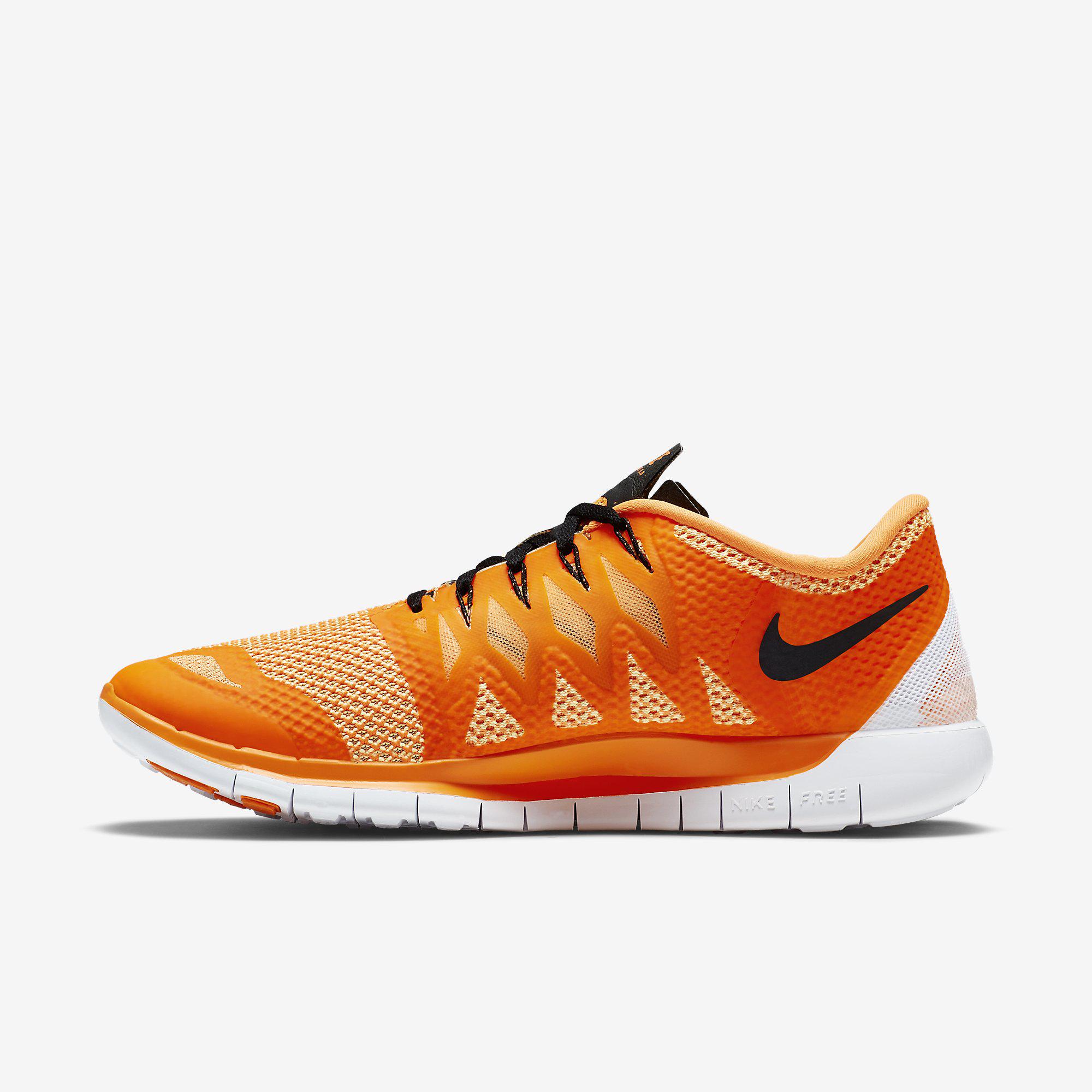 Nike Mens Free 5.0+ Running Shoes - Orange/Black - nrd.kbic-nsn.gov