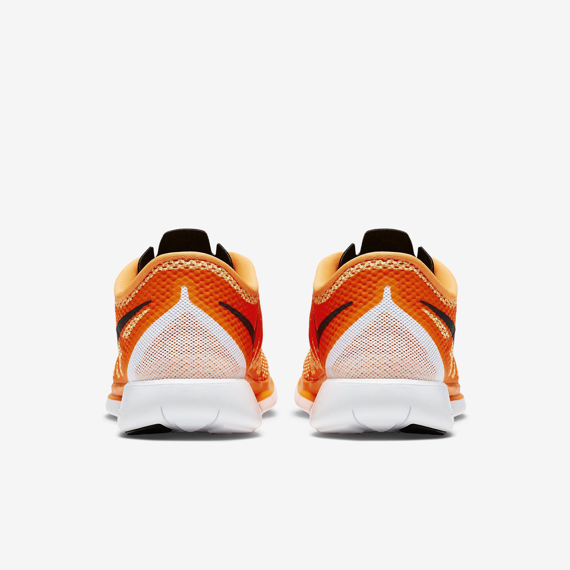 Nike Mens Free 5.0+ Running Shoes - Orange/Black - Tennisnuts.com