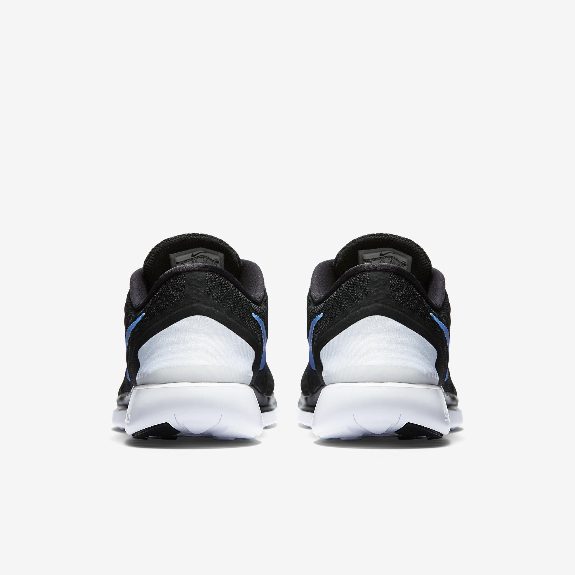 Nike Mens Free 5.0 Running Shoes - Black/University Blue/White ...