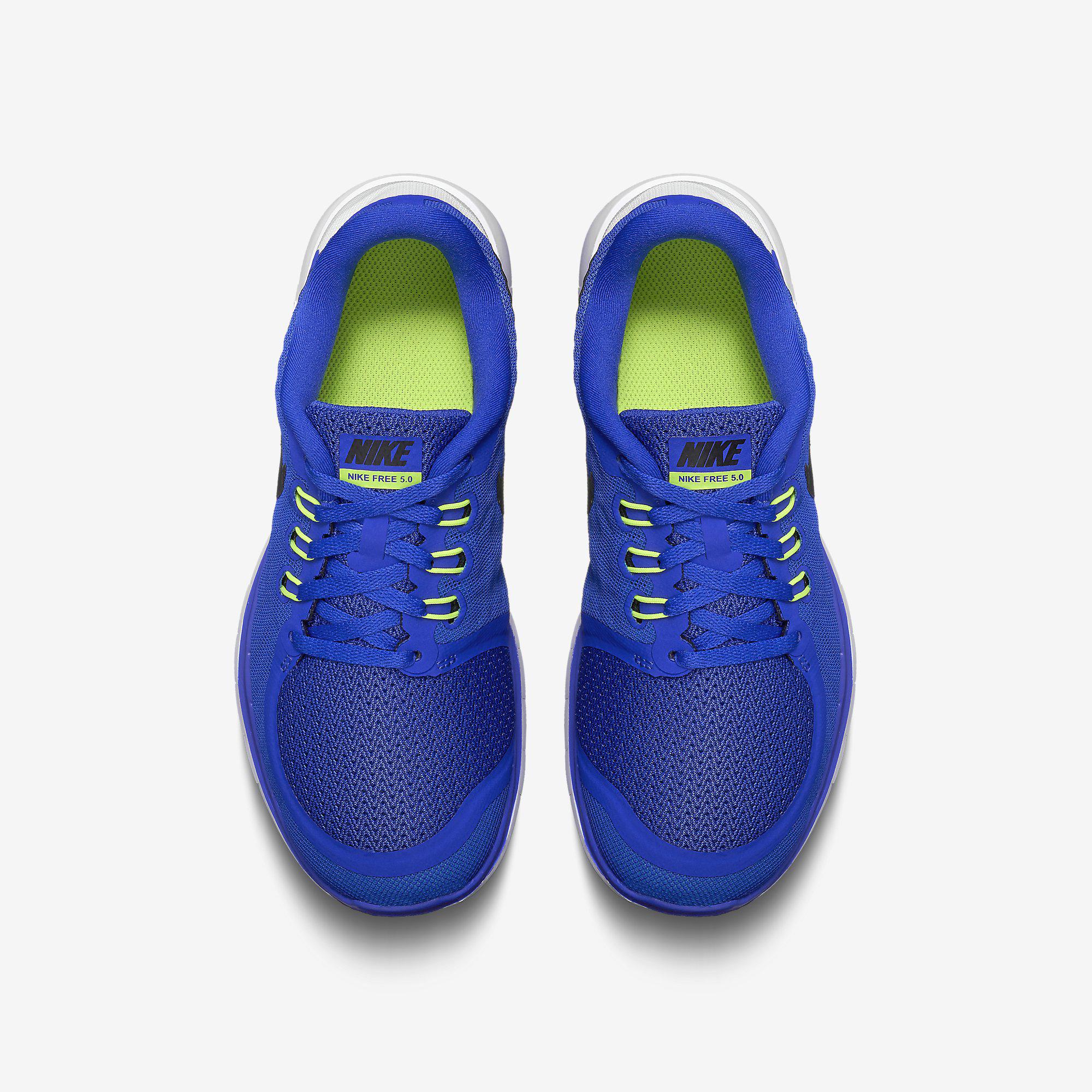 Nike Boys Free 5.0+ Running Shoes Game Royal