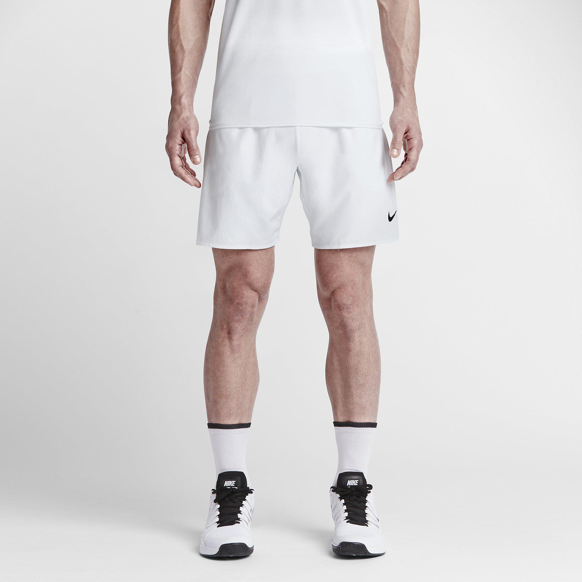 Nike Premier Gladiator 7 Shorts - White/Black Tennisnuts.com