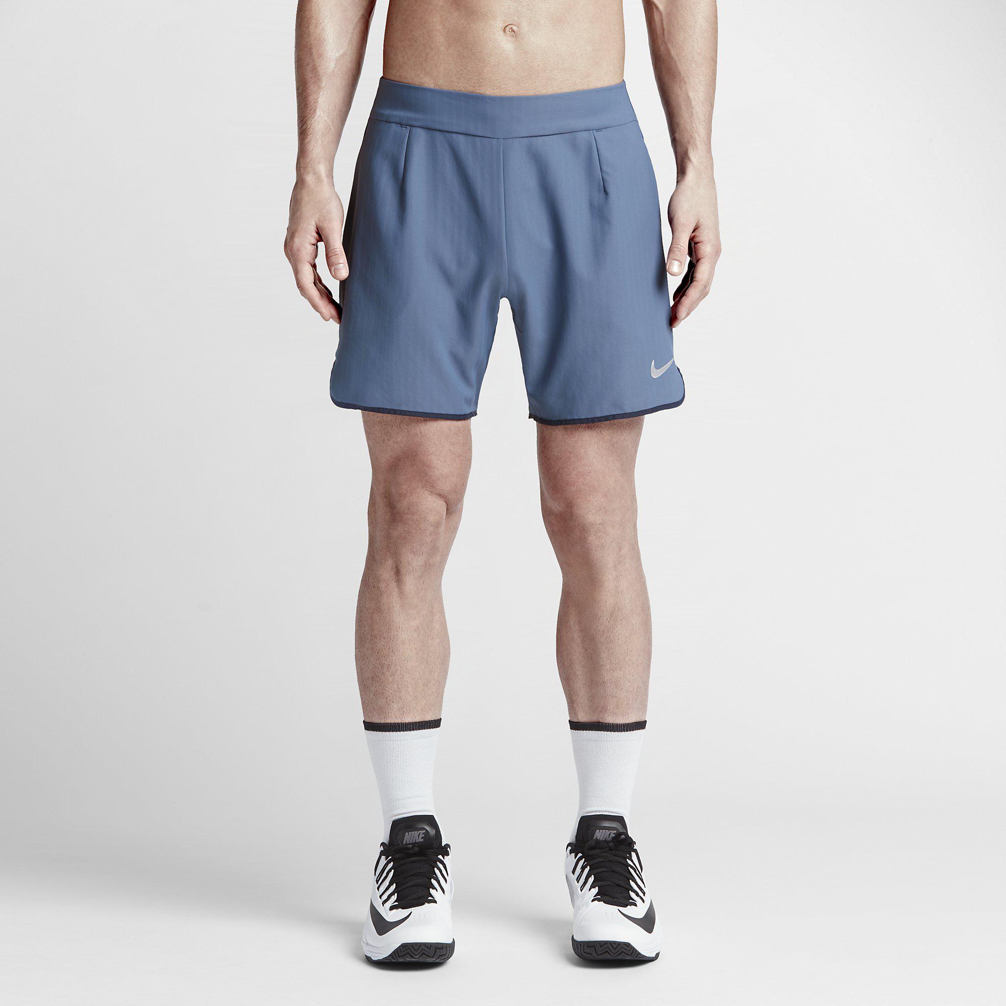 Nike Mens Premier Gladiator 7 Inch Shorts - Ocean Fog Blue - Tennisnuts.com