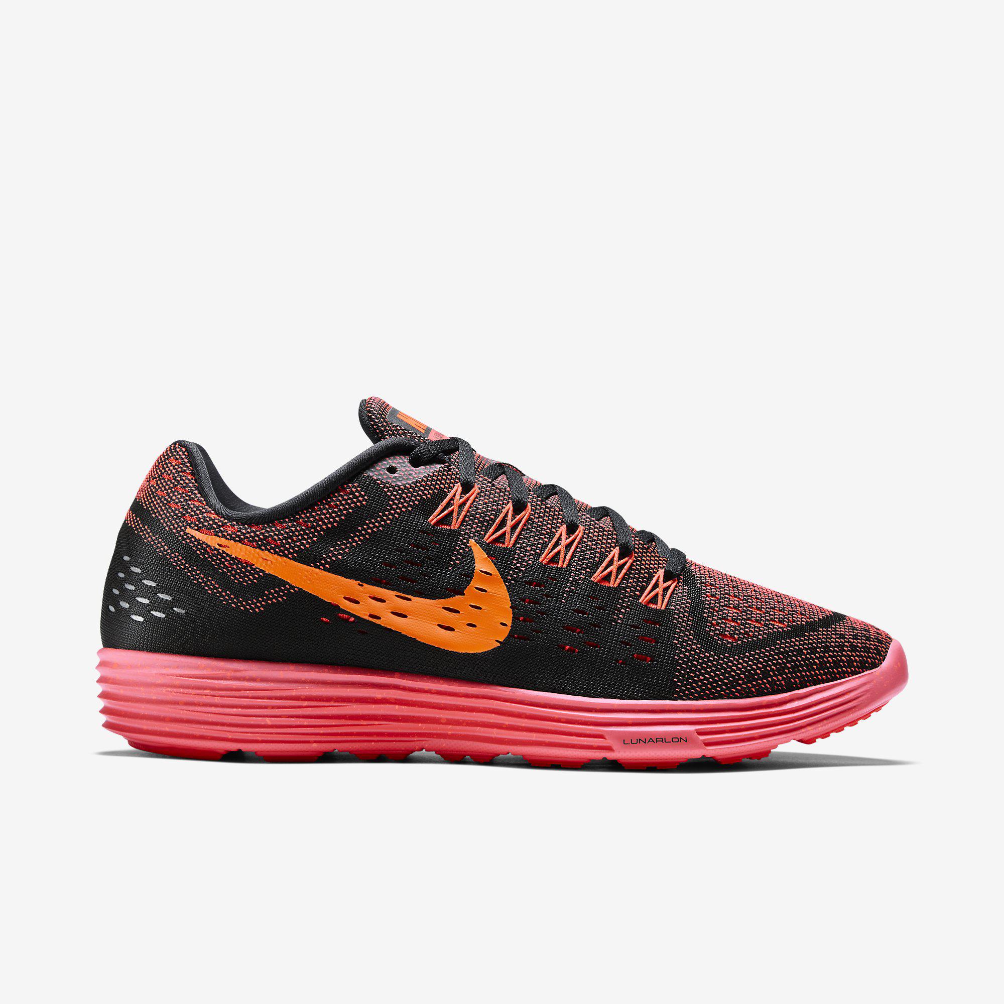 Nike Mens LunarTempo Running Shoes - Black/Bright Crimson/Hot Lava ...